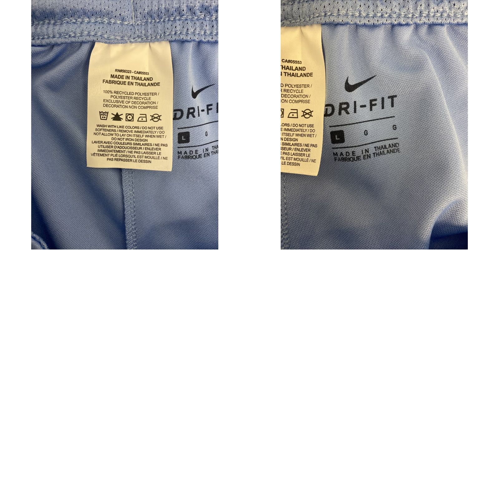 Nike NIKE Dri-Fit Shorts Women Size L Blue Running Athletic Womens Size 33" - 8 Thumbnail