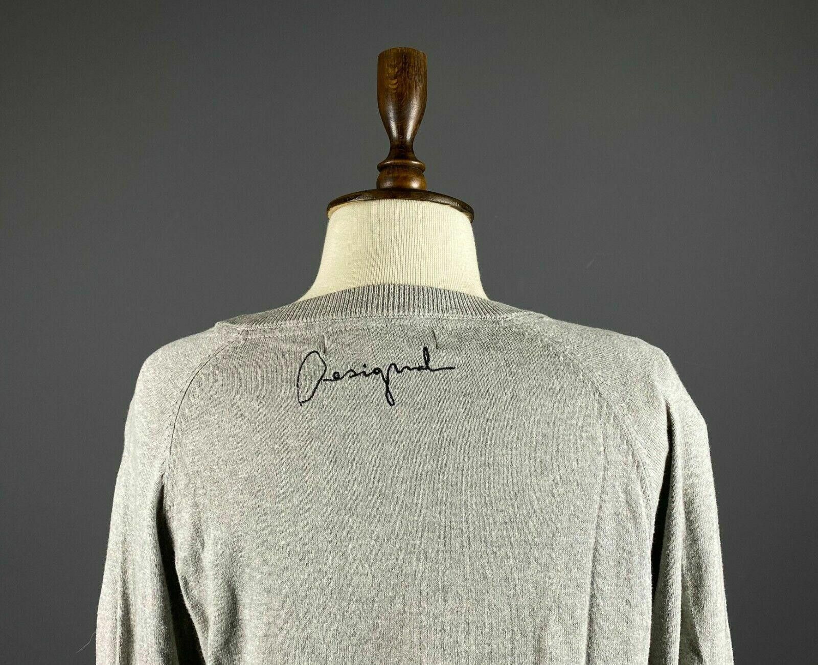 Desigual Ladies Desigual Why Grey Crew Neck Jumper Sweater Size L Size L / US 10 / IT 46 - 6 Thumbnail