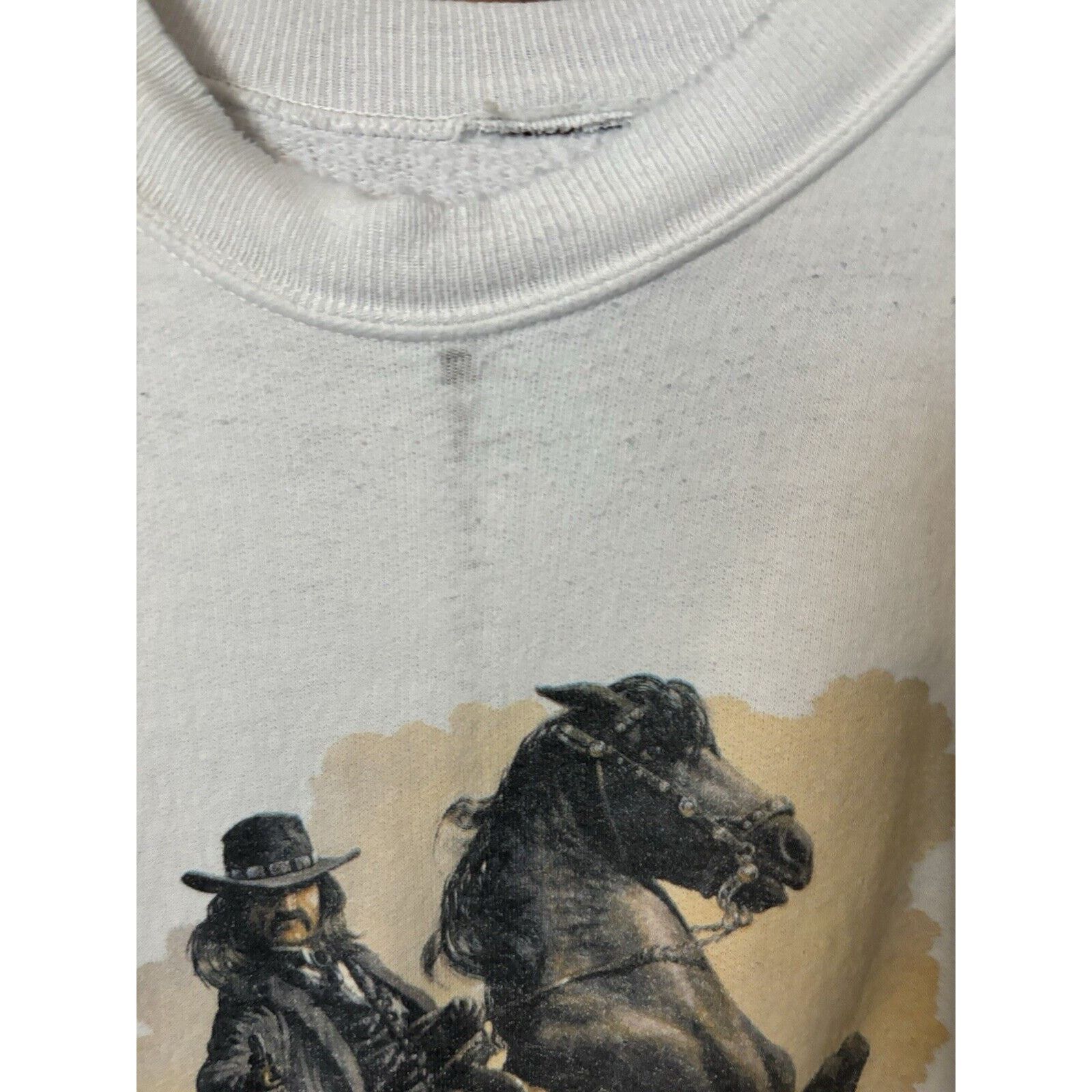 Adams vintage town marshal cowboy white crewneck Hermon Adams Size US L / EU 52-54 / 3 - 4 Thumbnail