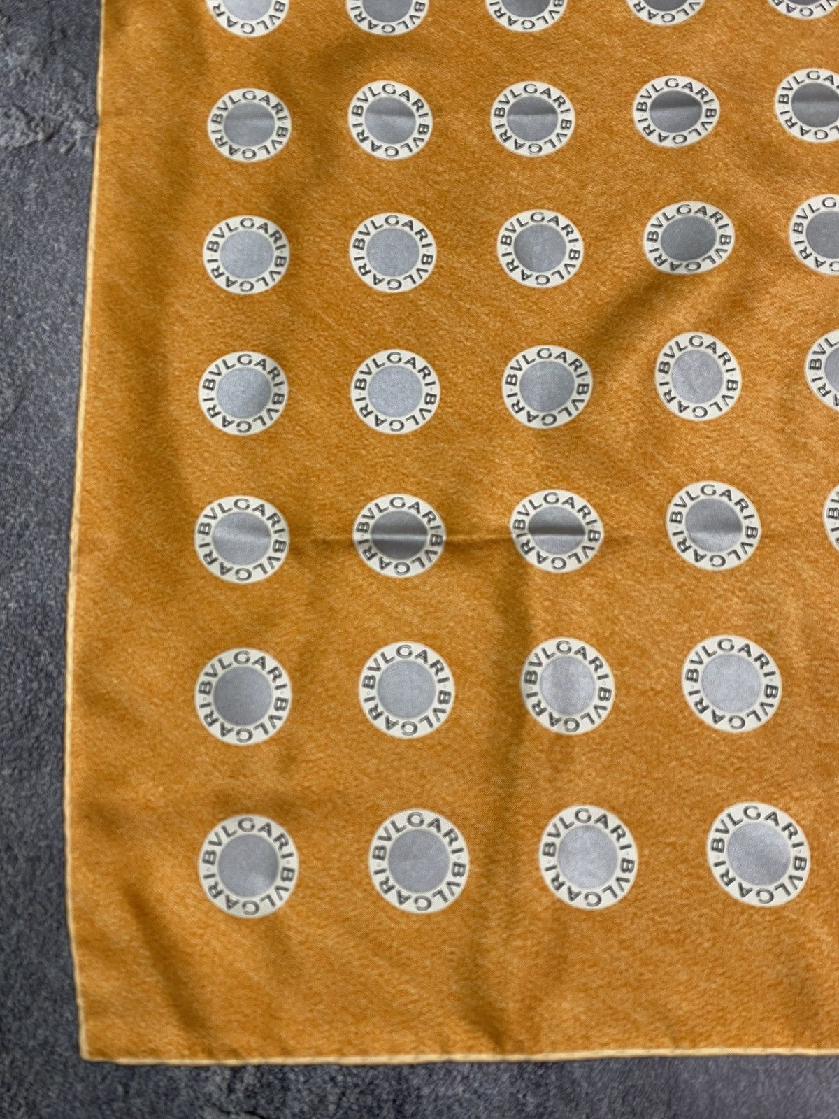 Bvlgari × Vintage Bvlgari vintage monogram silk scarf orange women Rare Size ONE SIZE - 13 Thumbnail