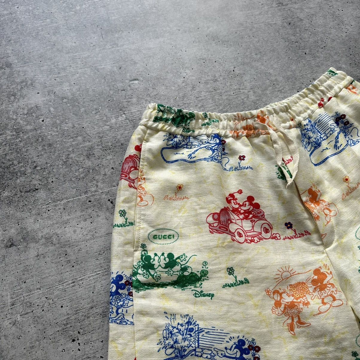 Disney × Gucci Gucci x Disney Mickey Mouse Ivory Shorts Linen Men’s Size 48 Size US 31 - 2 Thumbnail