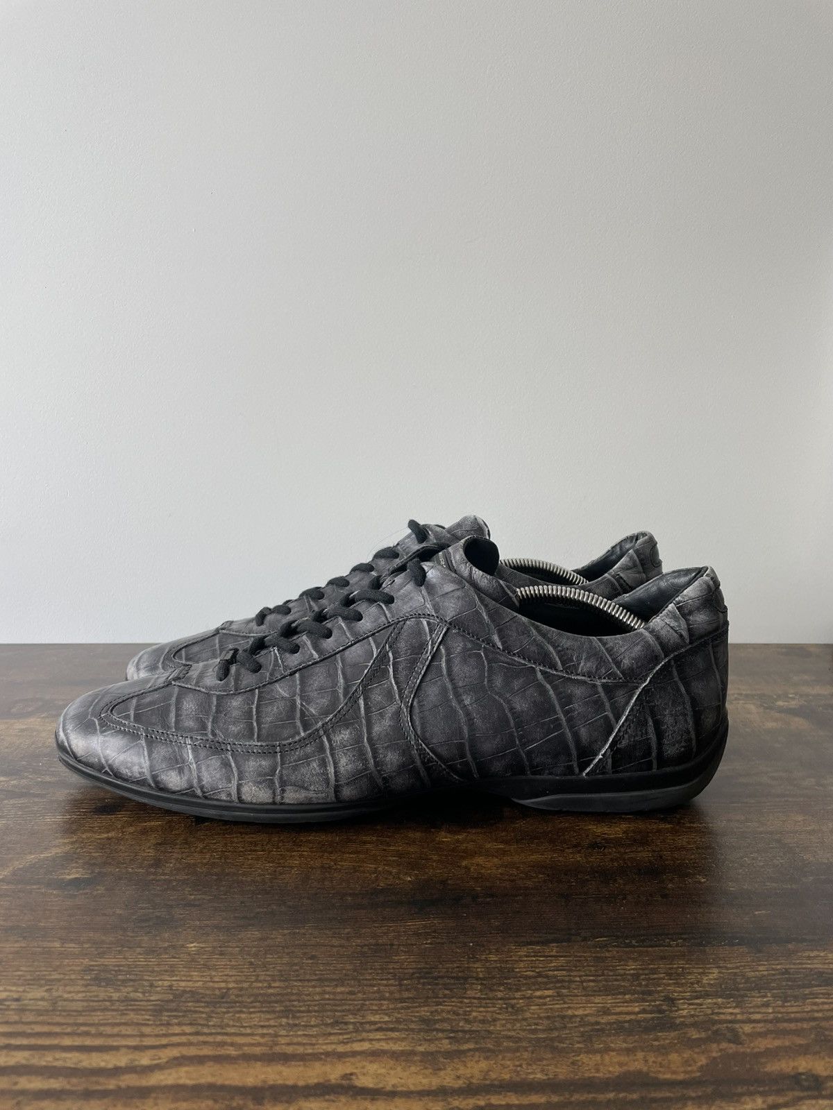 Santoni Santoni AMG Leather Crocodile Shoes Vintage Faded RARE Size US 10 / EU 43 - 1 Thumbnail