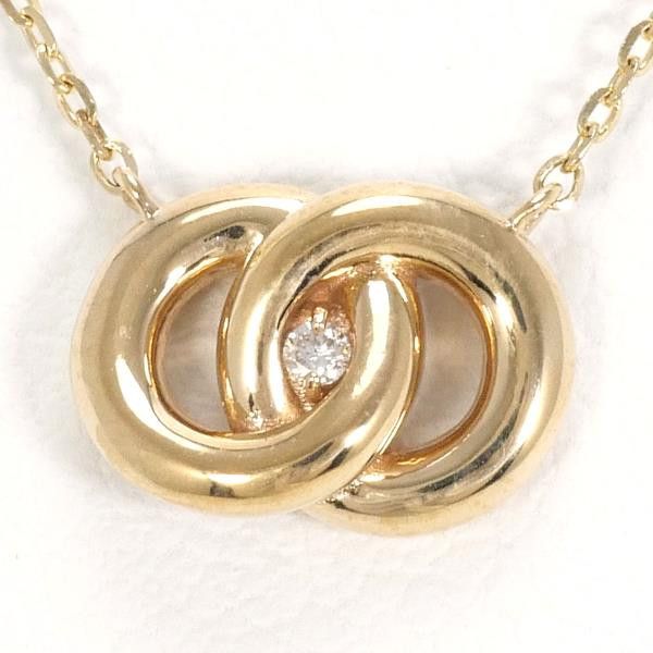Other Other K10 Yellow Gold Diamond Necklace 40cm Metal Necklace in Excellent Condition Size ONE SIZE - 1 Thumbnail