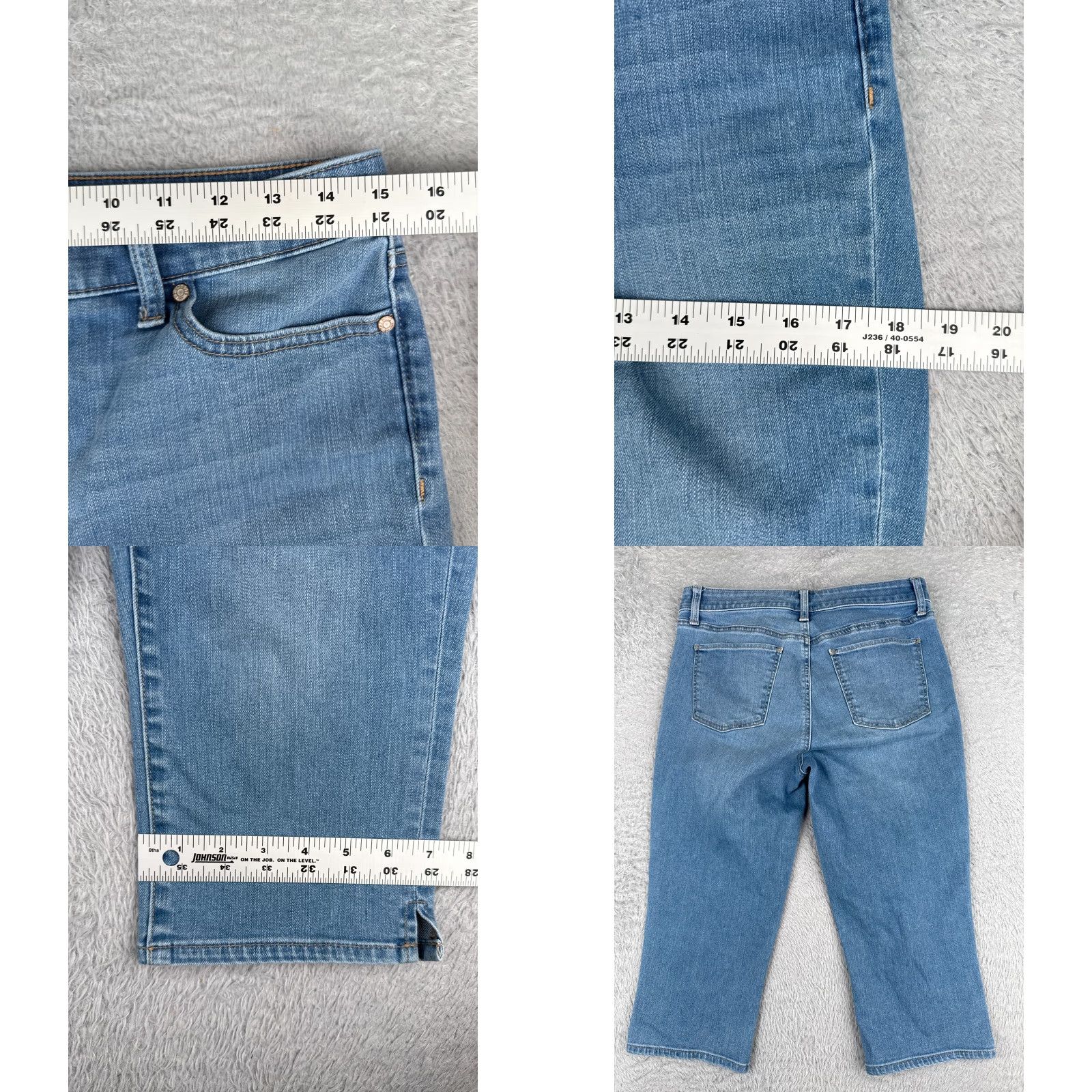 Talbots Talbots Jeans Women 8 Capris Denim Mid Rise Blue Cotton Blend 30x18 5-Pocket Design Womens Size 30" / US 8 / IT 44 - 9 Thumbnail
