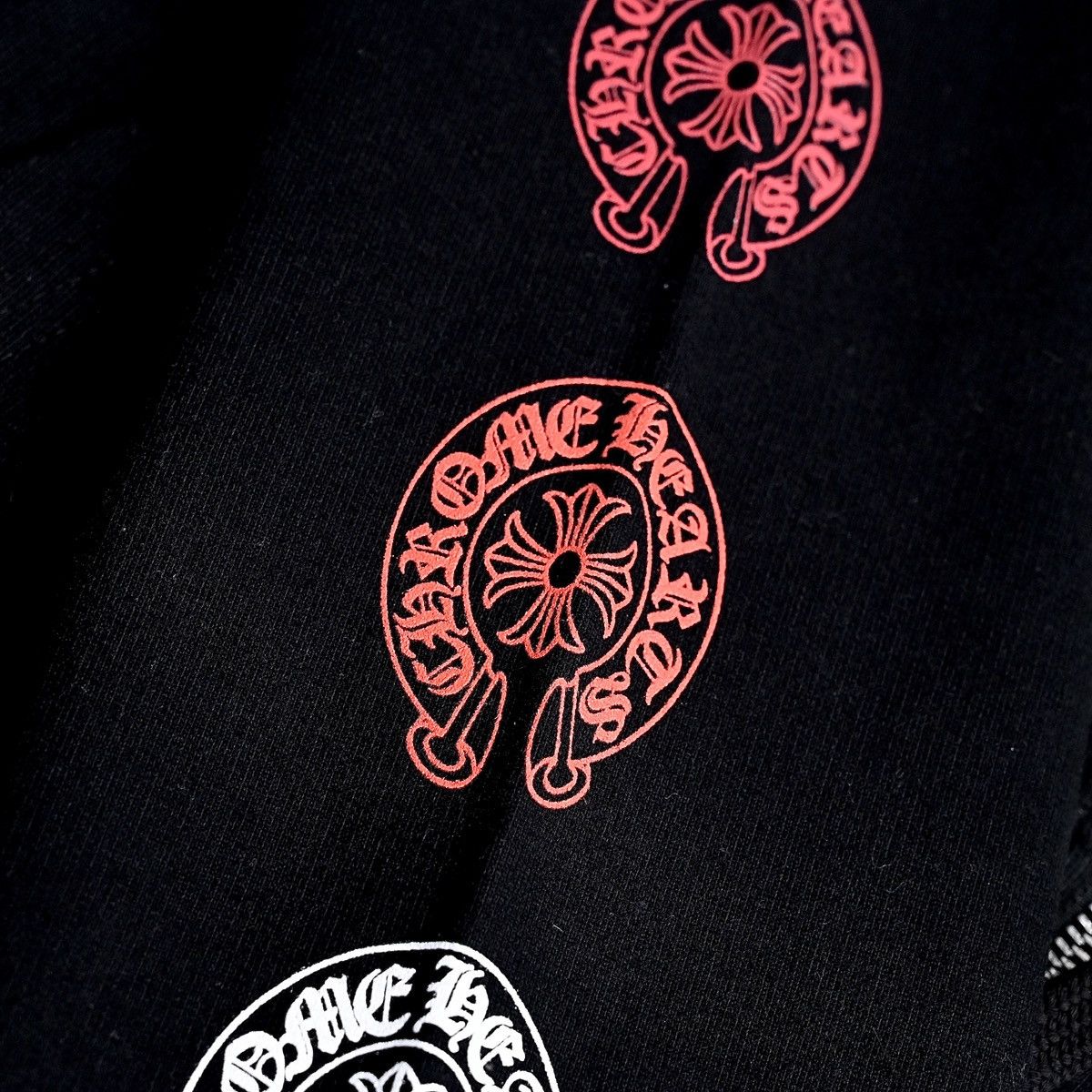 CHROME HEARTS MULTI COLOR HORSESHOE LOGO ZIP UP HOODIE BLACK