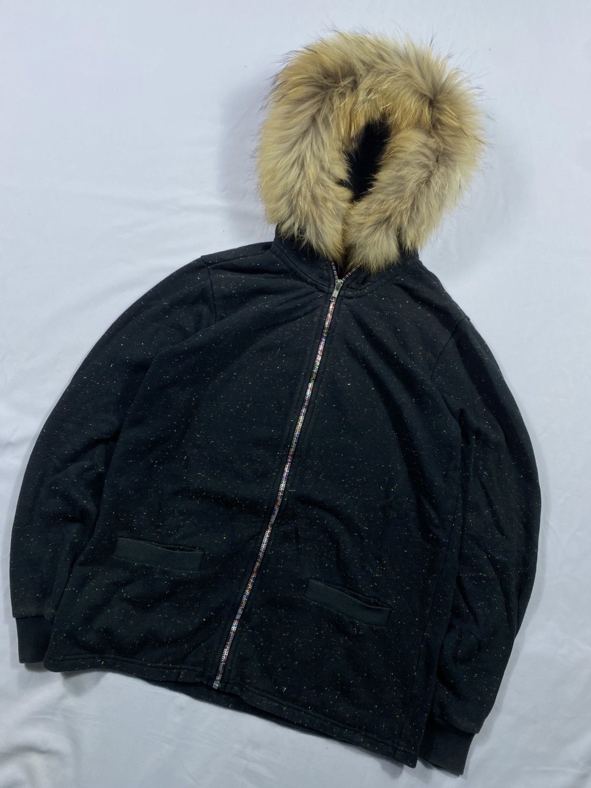 If Six Was Nine Japanese Beams Zip Up Fur Hoodie Black Size US M / EU 48-50 / 2 - 2 Thumbnail