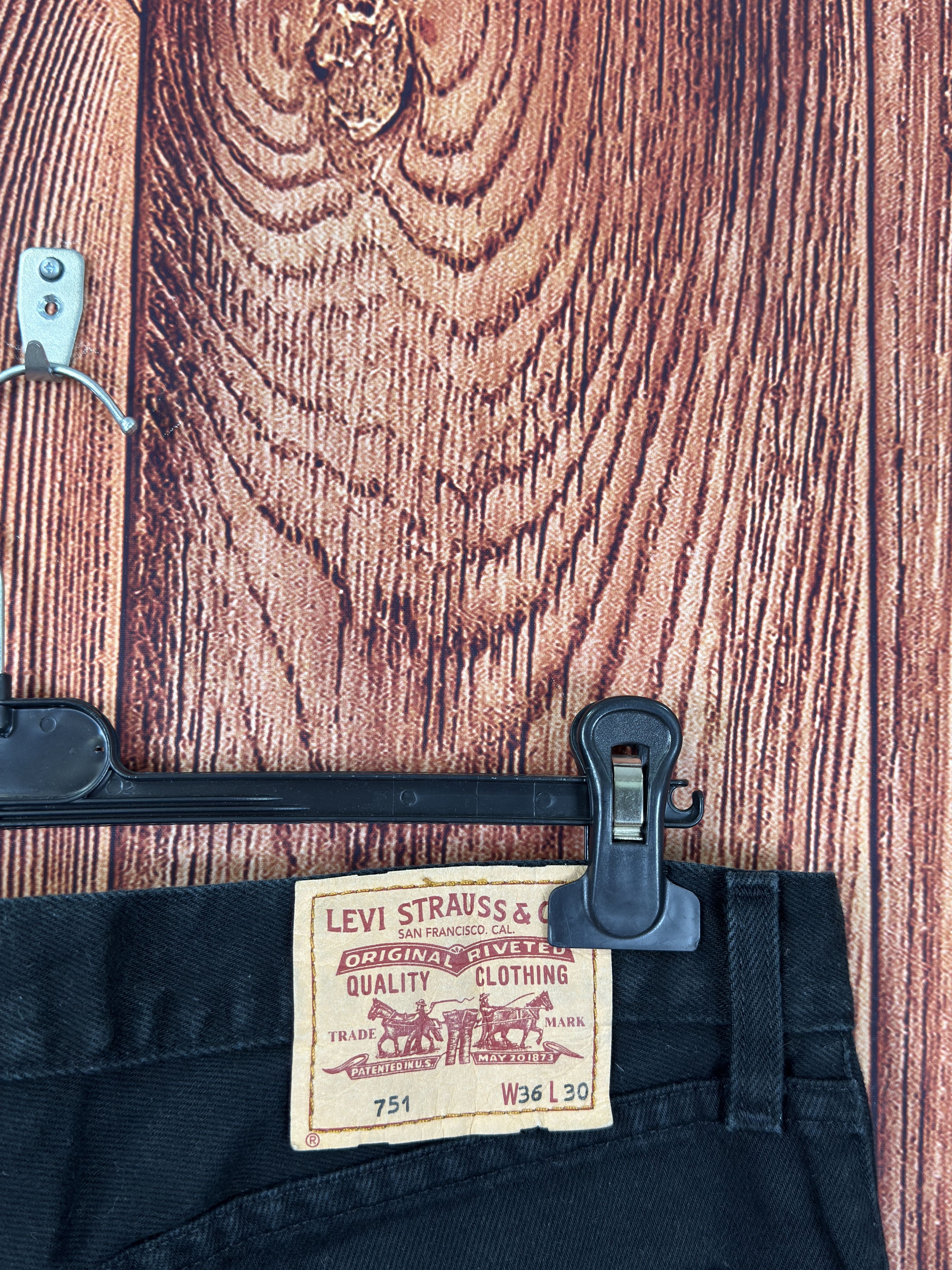 Levi's LEVIS 751 Vintage 90s Black Denim Jeans W36 L30 Size US 36 / EU 52 - 6 Thumbnail