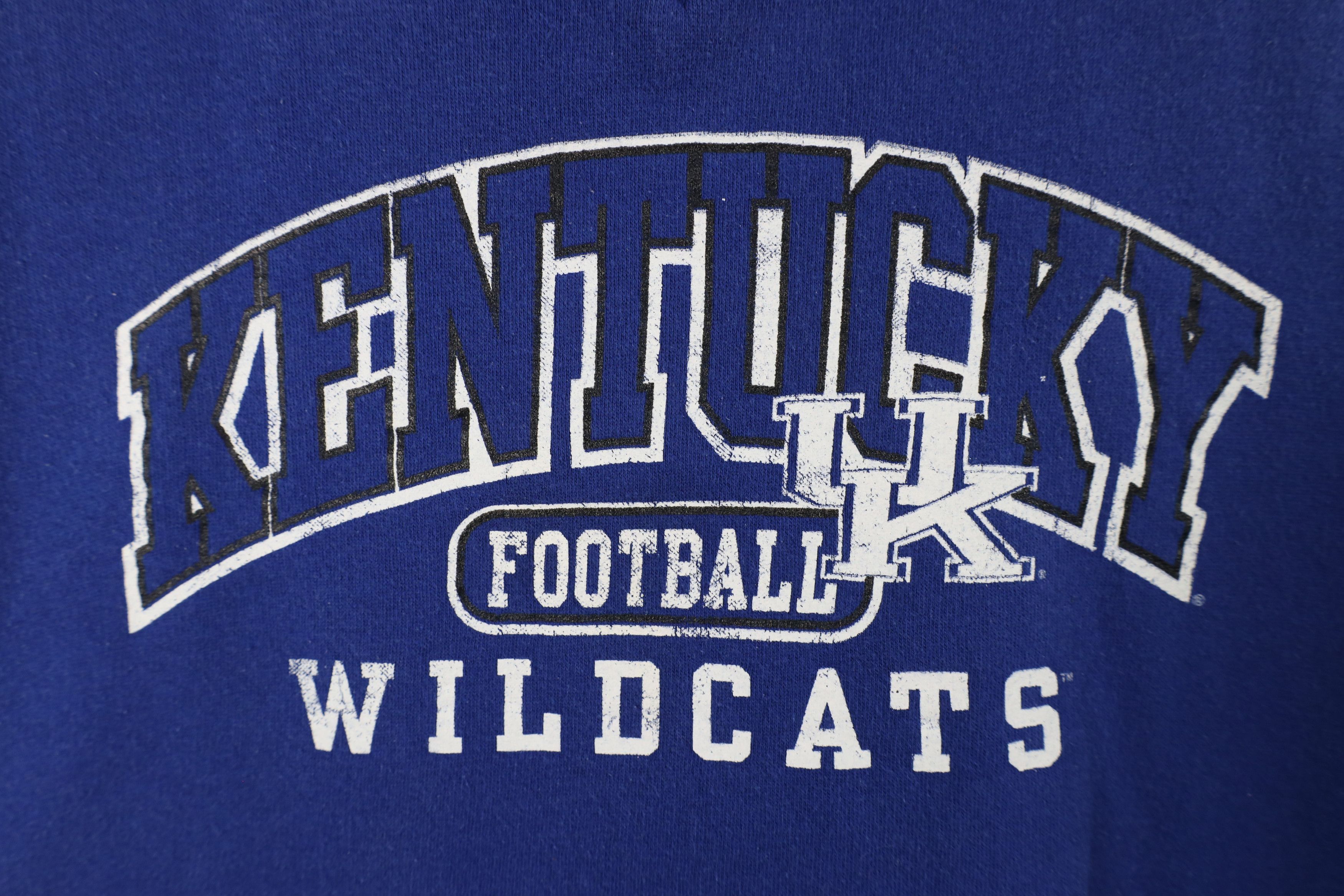 Vintage Vintage 90s University of Kentucky Football Sweatshirt Blue Size US XL / EU 56 / 4 - 4 Thumbnail