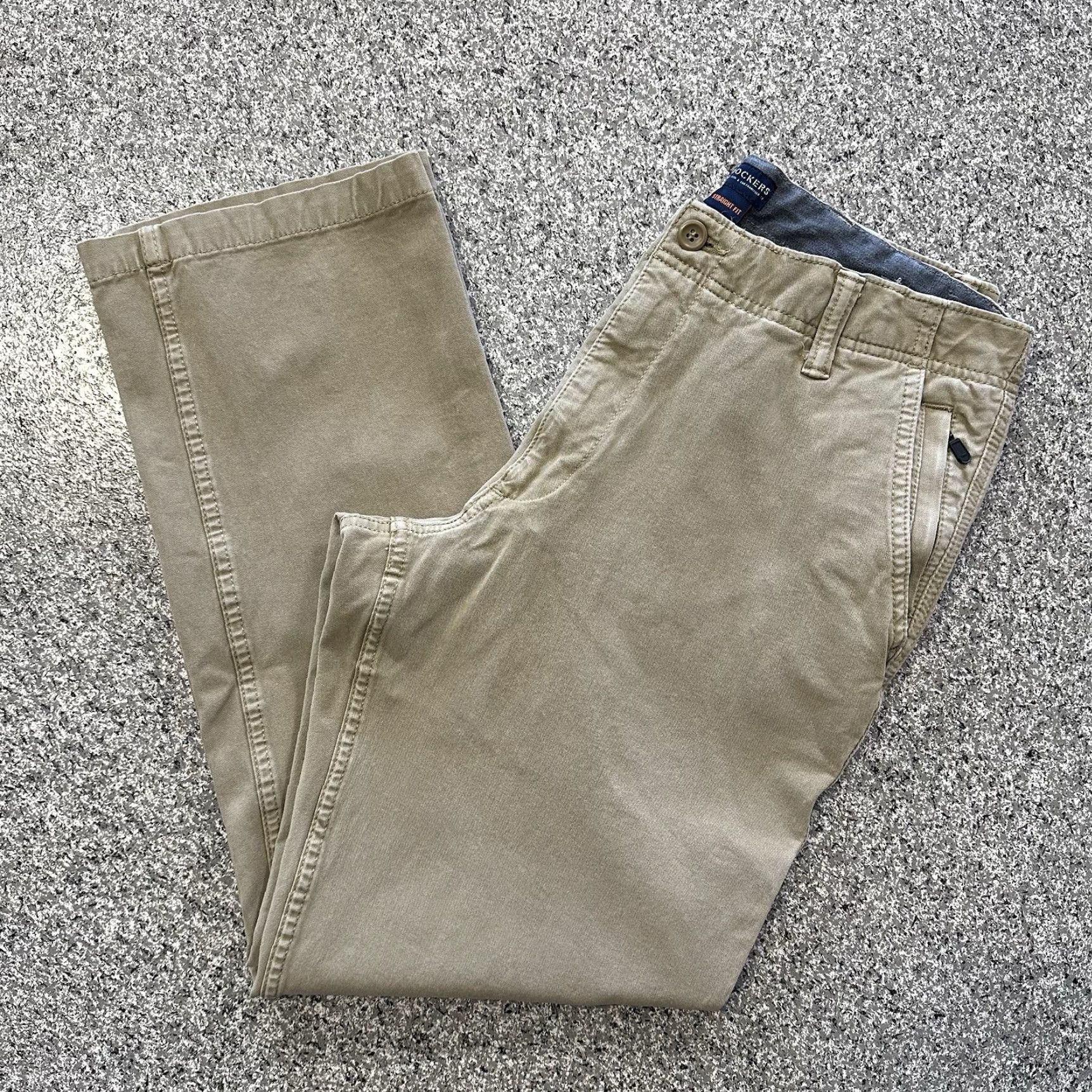 Dockers DOCKERS Pants Mens 33x30 Straight Fit Cotton Chino Stretch Khaki Beige Shirt? Size US 33 - 2 Thumbnail
