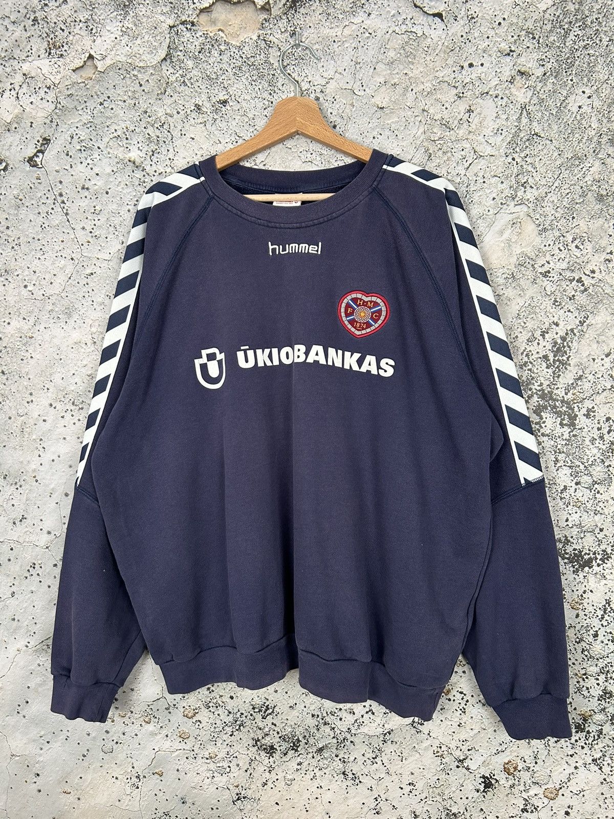 Hummel × Vintage Vintage Heart Of Midlothian FC Soccer Crewneck Football 90s Size US XL / EU 56 / 4 - 1 Thumbnail