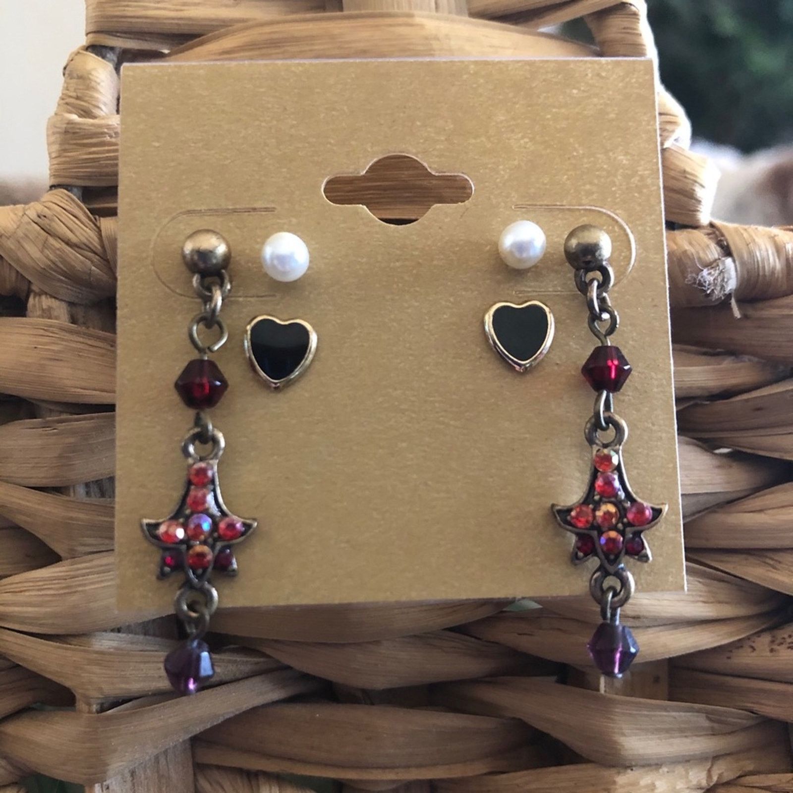 Vintage Vintage set of three victorian style earrings Size ONE SIZE - 1 Thumbnail