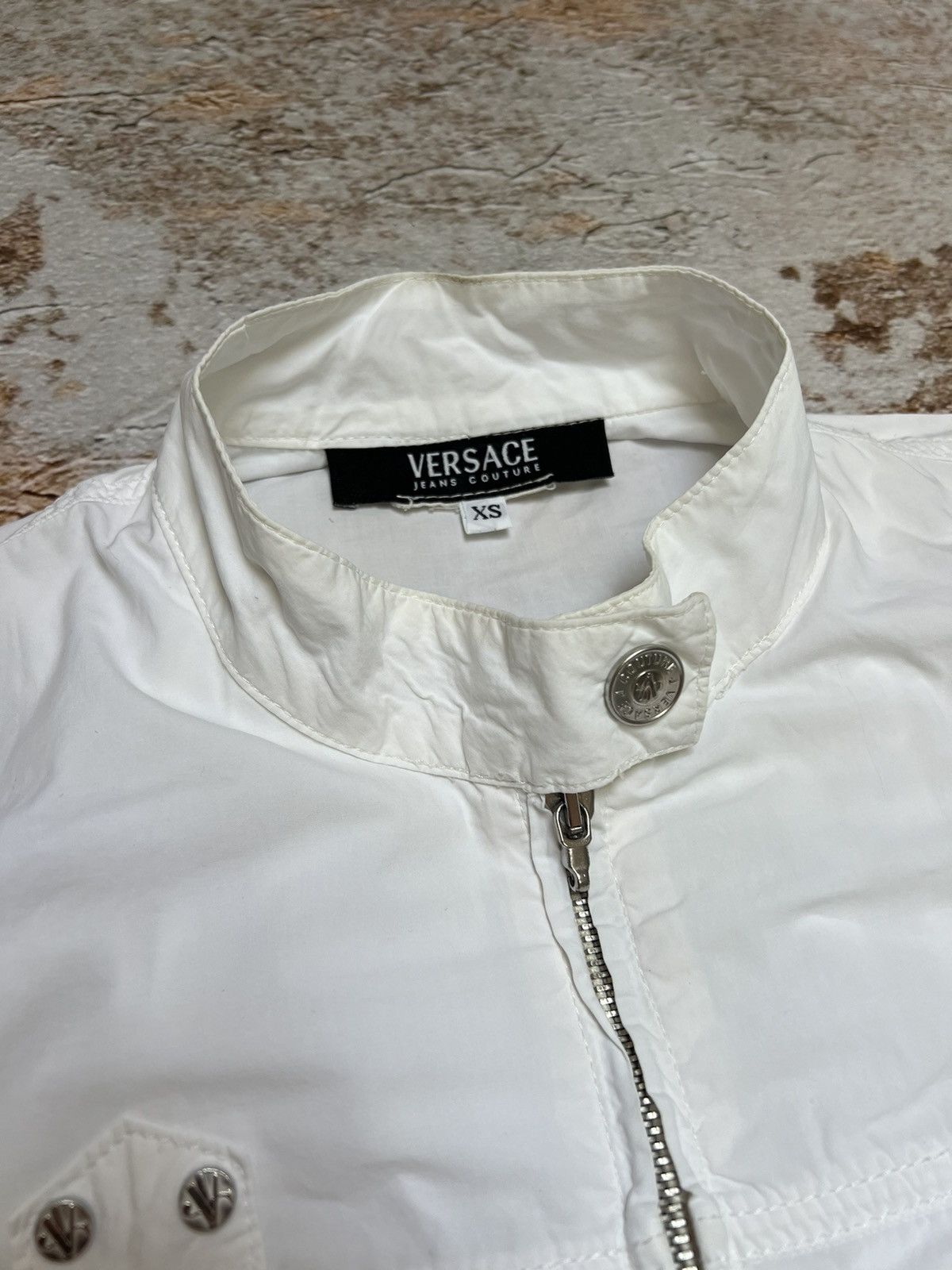 Versace Jeans Couture Versace jeans couture zipped white biker jacket Size XS / US 0-2 / IT 36-38 - 4 Thumbnail