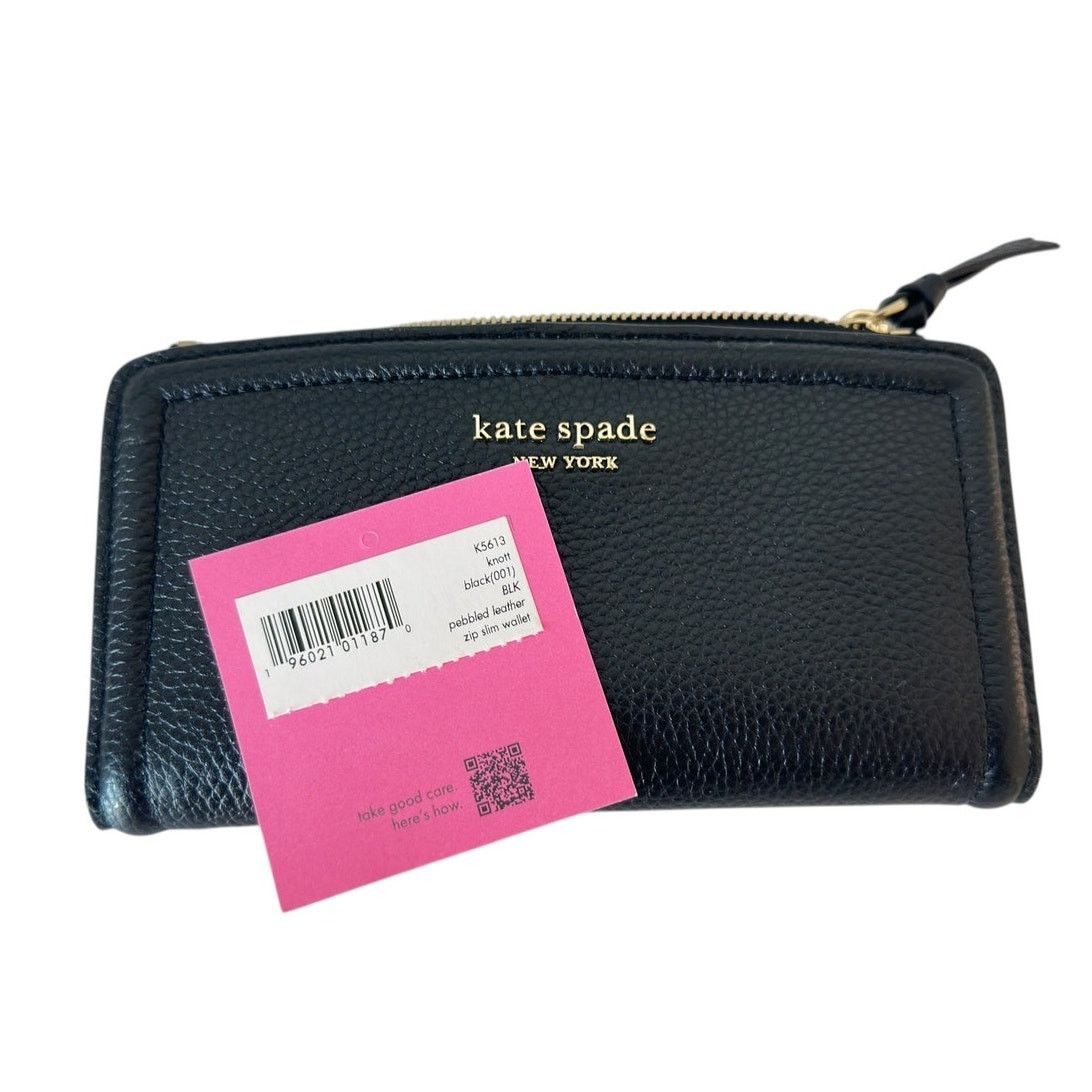 Kate Spade Kate Spade Knott pebble leather slim zip Black wallet Size ONE SIZE - 11 Thumbnail