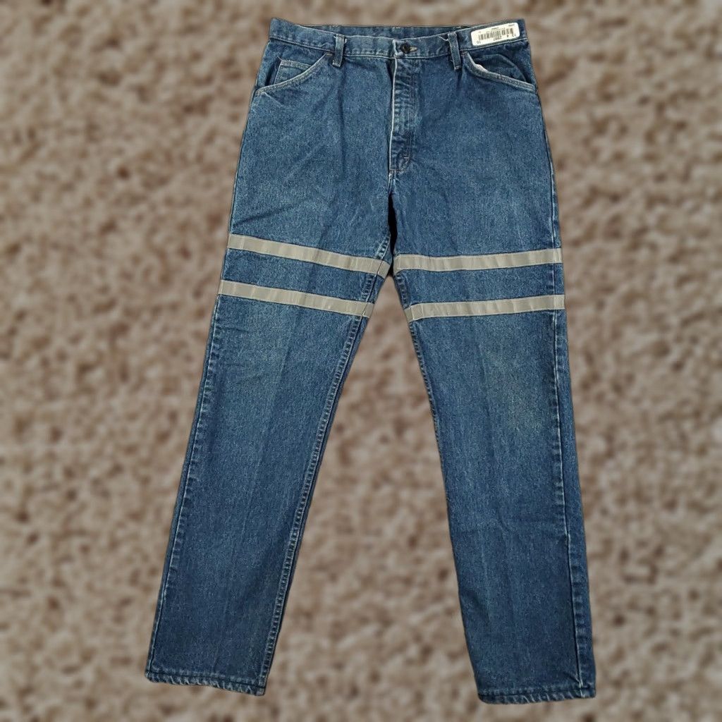 Denime Bulwark Jeans Adult 36x35 Blue Flame-Resistant Reflective Denim FR Workwear Mens Size US 36 / EU 52 - 1 Thumbnail