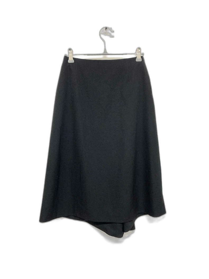 Hermes Hermes Black Wool Midi Skirt Size 34 Size 34" / US 12 / IT 48 - 1 Thumbnail