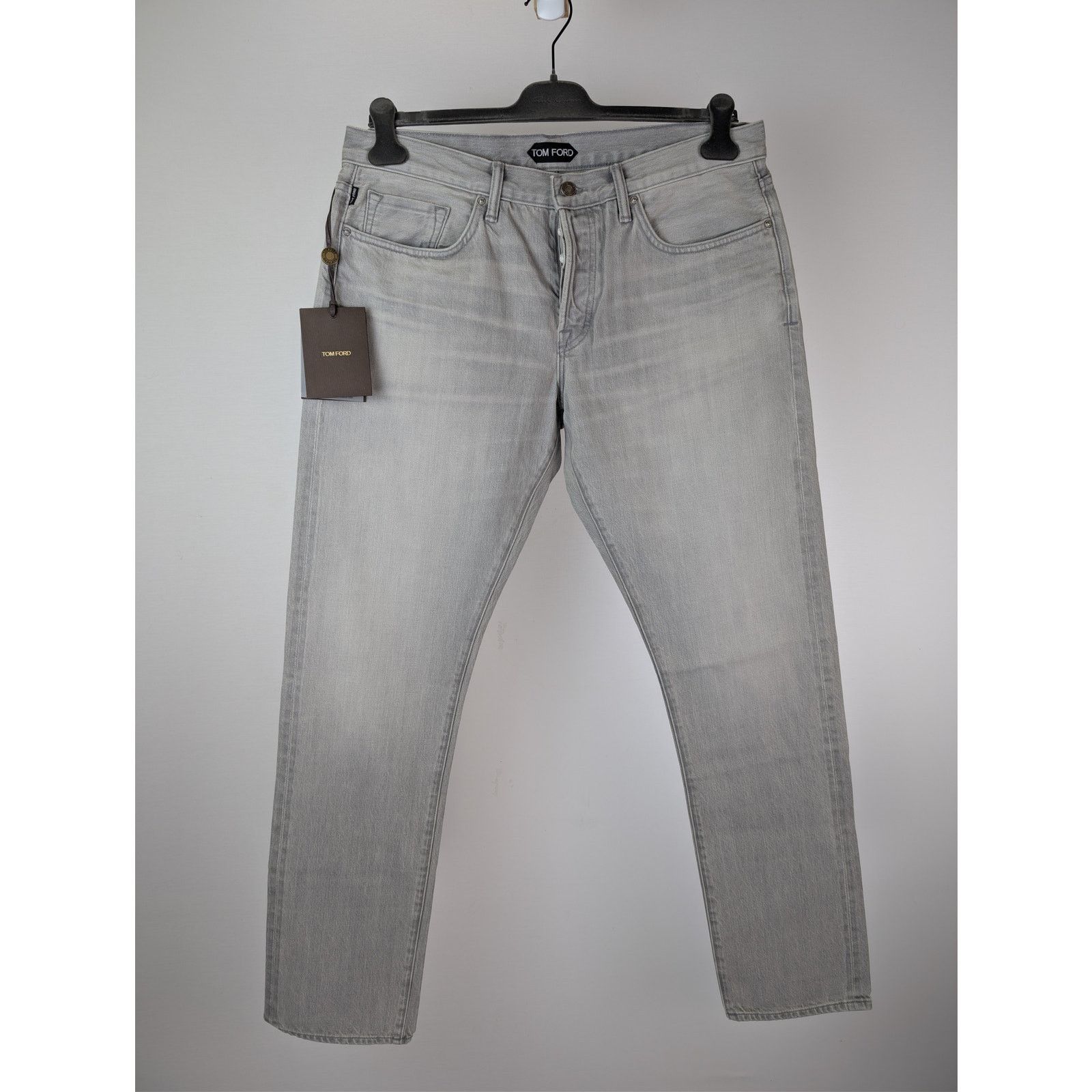 Tom Ford o1rshd1 Slim Fit Denim Jeans in Pale Grey Size US 36 / EU 52 - 9 Thumbnail