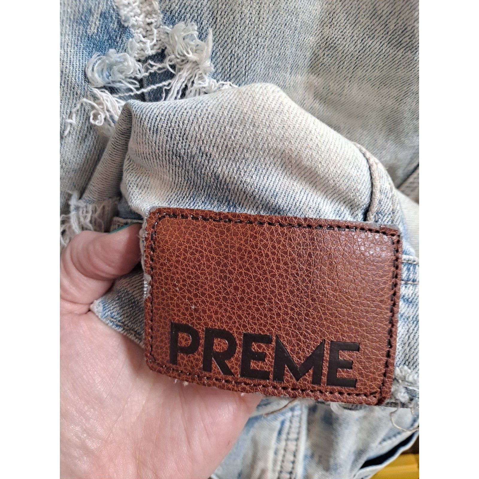 Other PREME Distressed Denim Trucker Jacket Rips Faded Blue Mens S Size US S / EU 44-46 / 1 - 9 Thumbnail