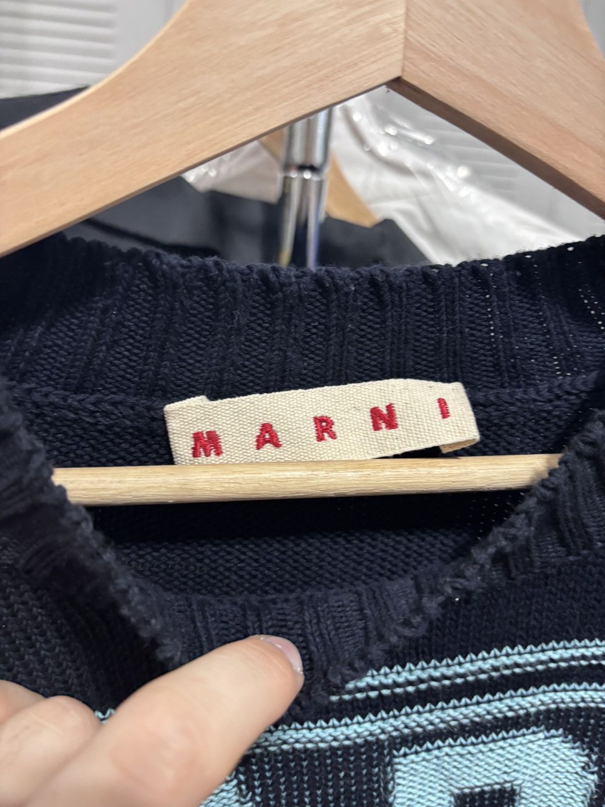 Marni Logo-Intarsia Cotton Jumper