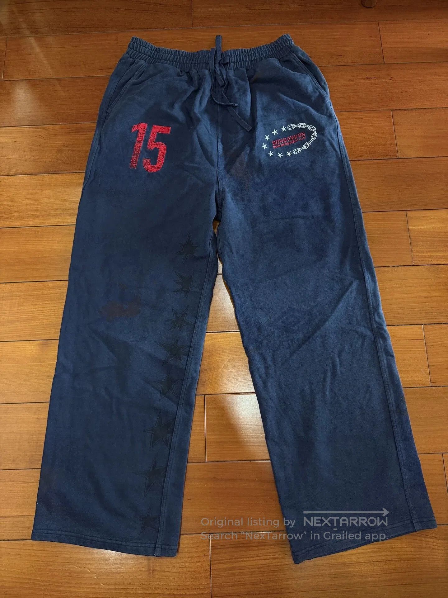 SONGZIO Graffiti Dark Blue Dirty Dye Wide. Size US 44 / EU 60 - 1 Thumbnail