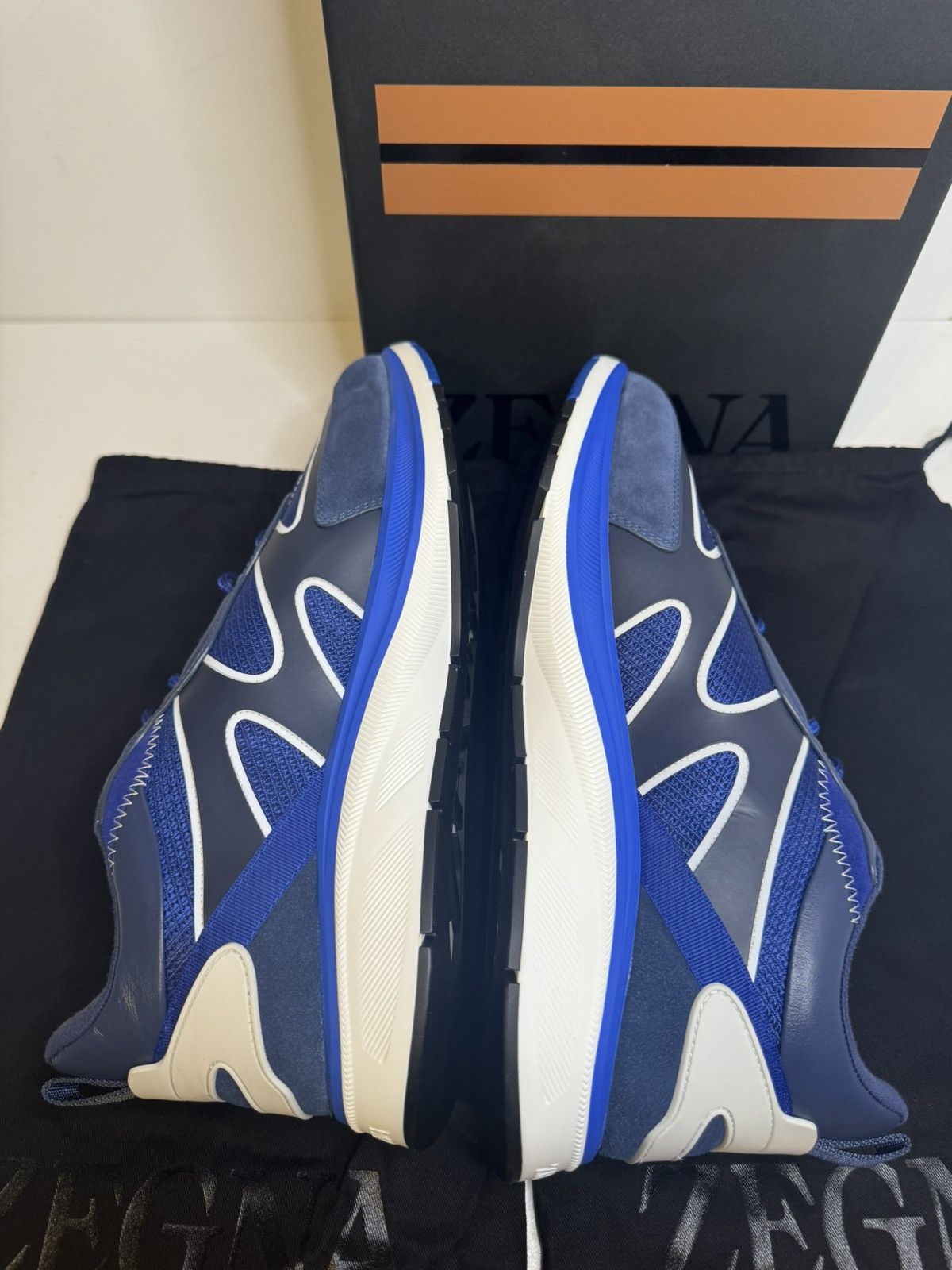 Ermenegildo Zegna Zegna UTE Trainer Sneakers Navy Size 13 US New W/ Box Size US 13 / EU 46 - 6 Thumbnail