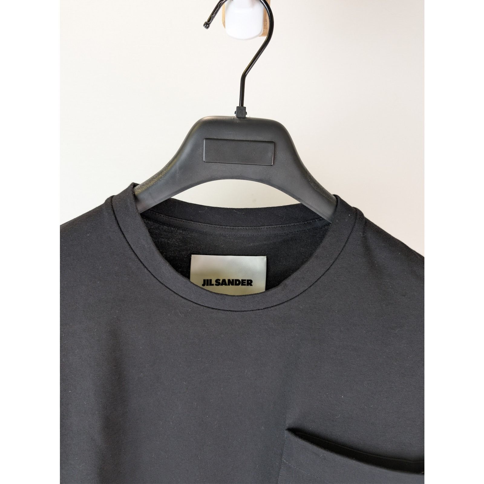Jil Sander o1rshd1 Compact Cotton Jersey Python Pocket T-Shirt in Black Size US M / EU 48-50 / 2 - 10 Thumbnail