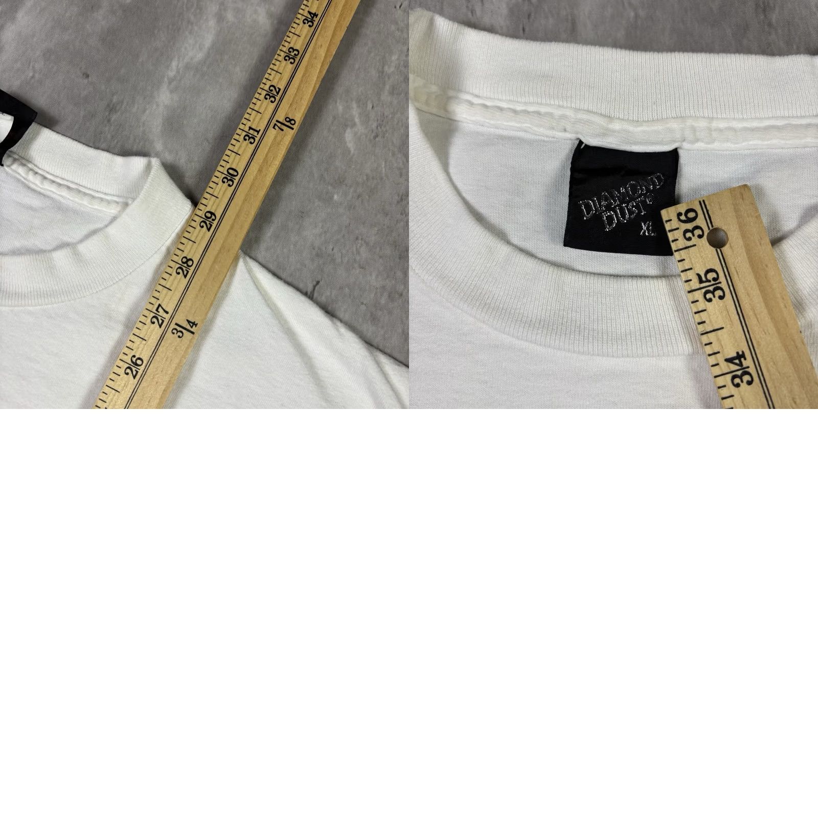 Vintage VINTAGE Diamond Dust Elvis Music T Shirt XL Adults White 90s Rock Graphic Print Crew Neck Short Sleeve Men Mens Size US XL / EU 56 / 4 - 9 Thumbnail