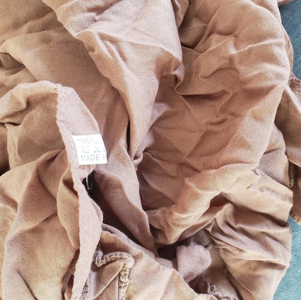 Designer Light Chocolate Solid Cotton Scarf Size ONE SIZE - 3 Thumbnail