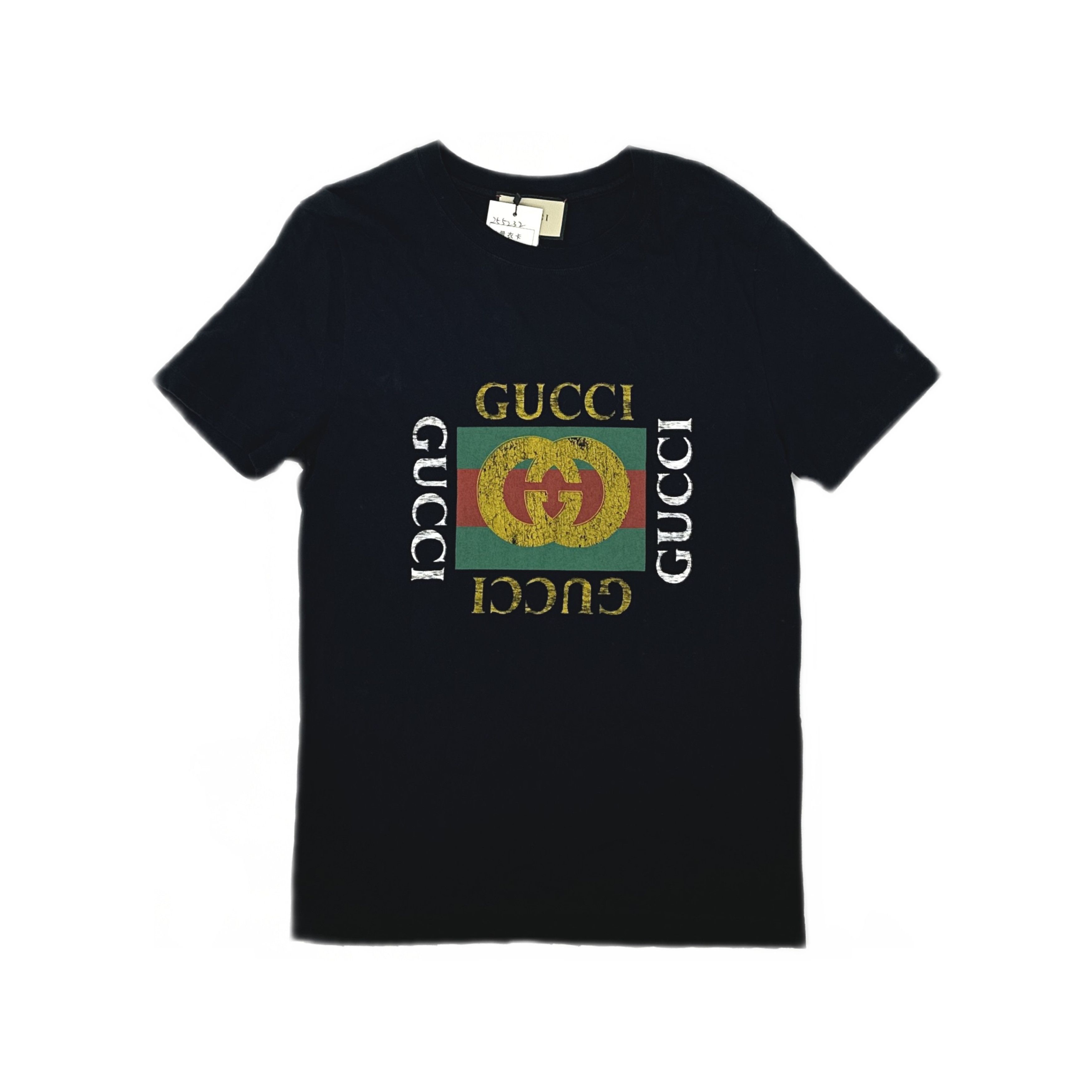 Gucci Vintage Logo T-Shirt Black Size XS