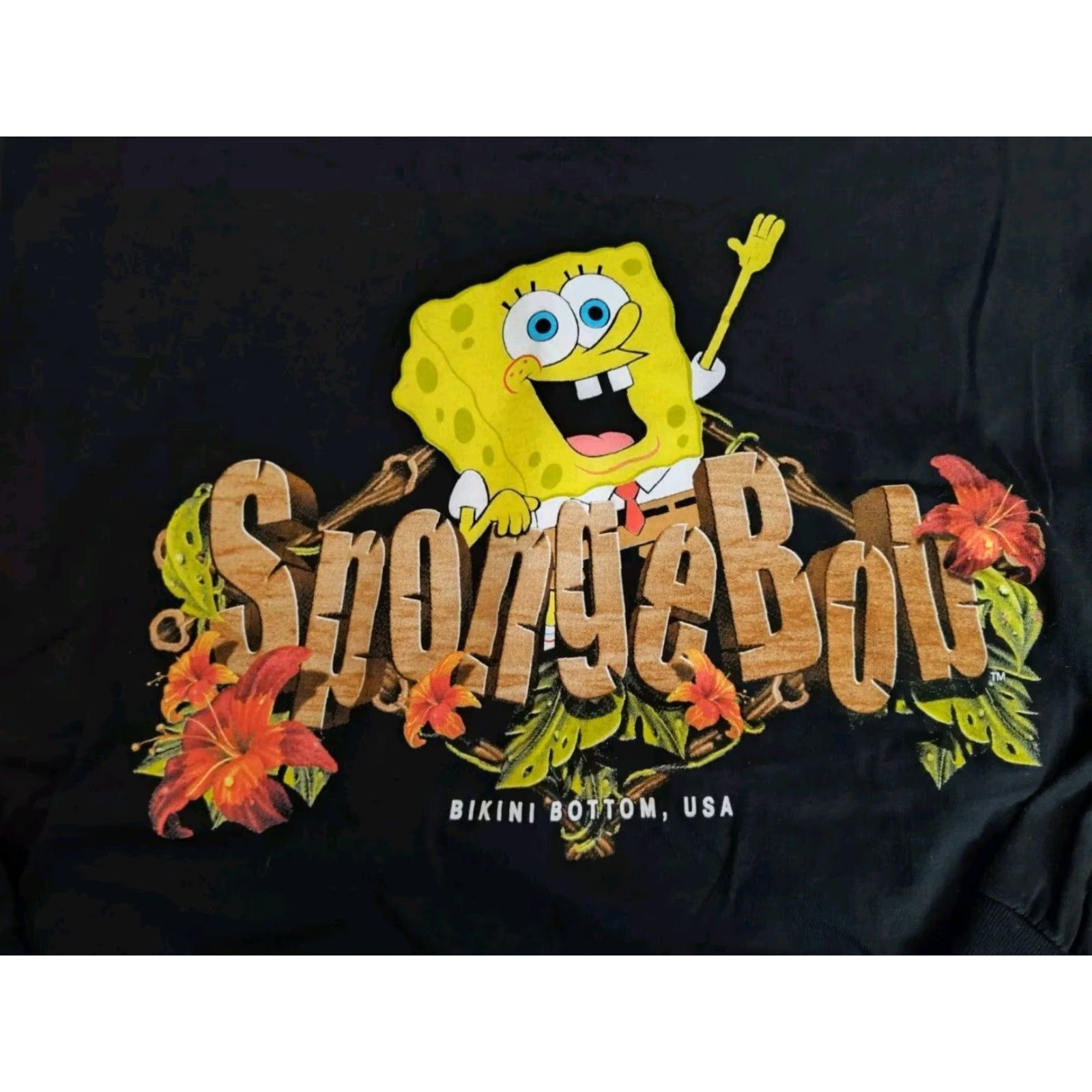 Vintage VINTAGE SpongeBob SquarePants Graphic Long Sleeve T-Shirt Adult Medium Black Y2K Mens Size US M / EU 48-50 / 2 - 3 Thumbnail