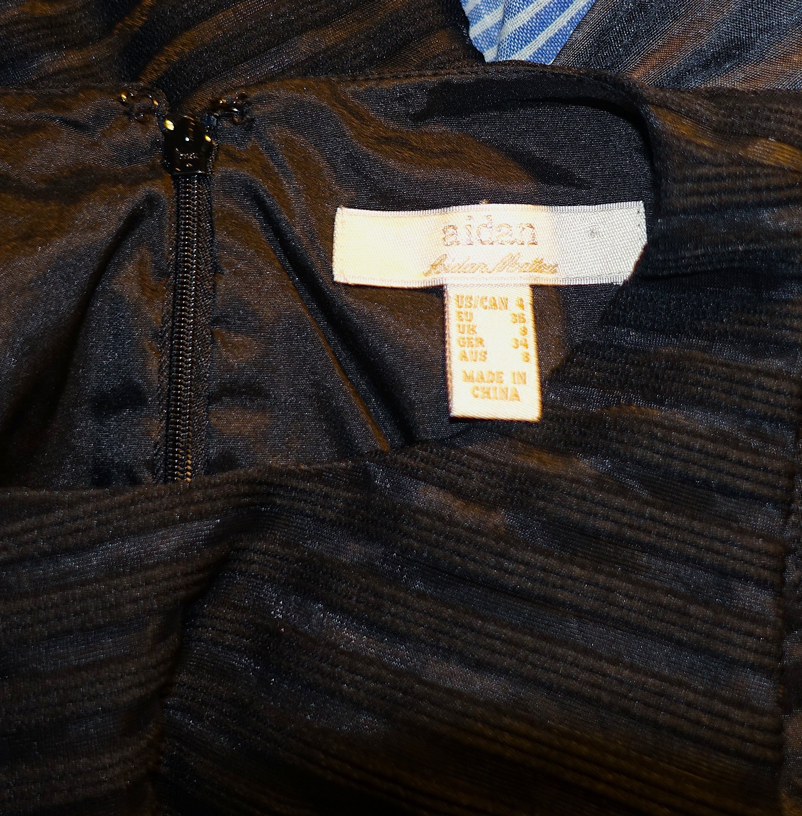 Other Aidan Mattox Black Striped Dress 4 Size S / US 4 / IT 40 - 7 Thumbnail