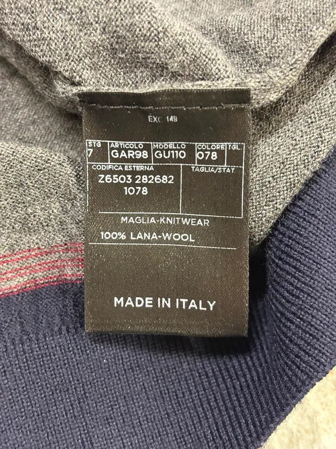 Gucci 2010s Gucci Grey Wool Contrast Classy Sweater Size US M / EU 48-50 / 2 - 10 Thumbnail