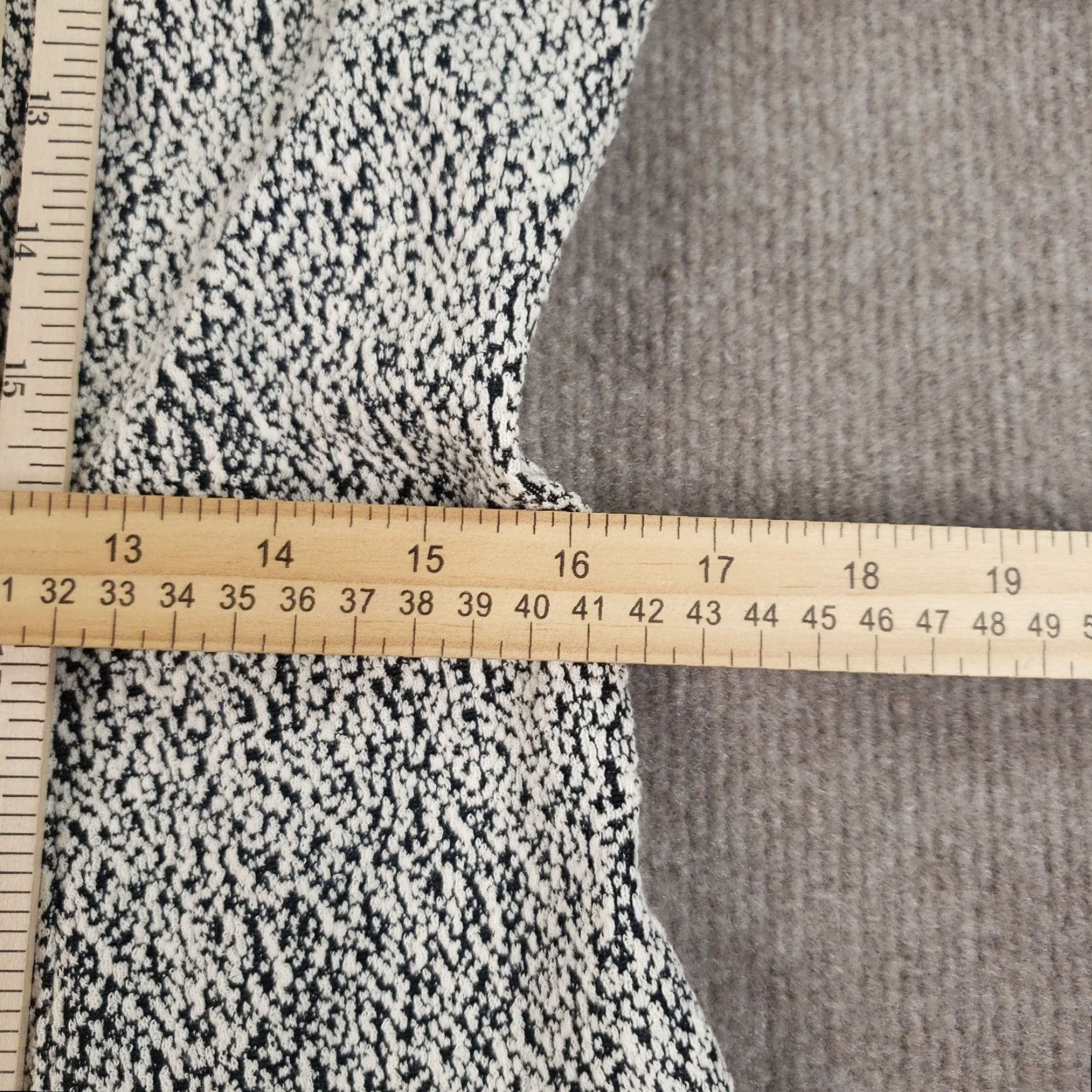 J.McLaughlin J. McLaughlin Dress Womens Large White Sleeveless Fit & Flare Casual Knee Length Cotton Polyester Spandex Geometric Pattern Size L / US 10 / IT 46 - 4 Thumbnail