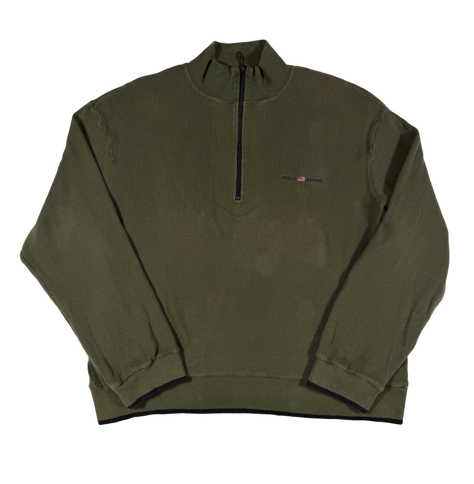 Other Ralph Lauren Polo Sport Olive 1/4 Zip Sweatshirt Size ONE SIZE - 1 Thumbnail