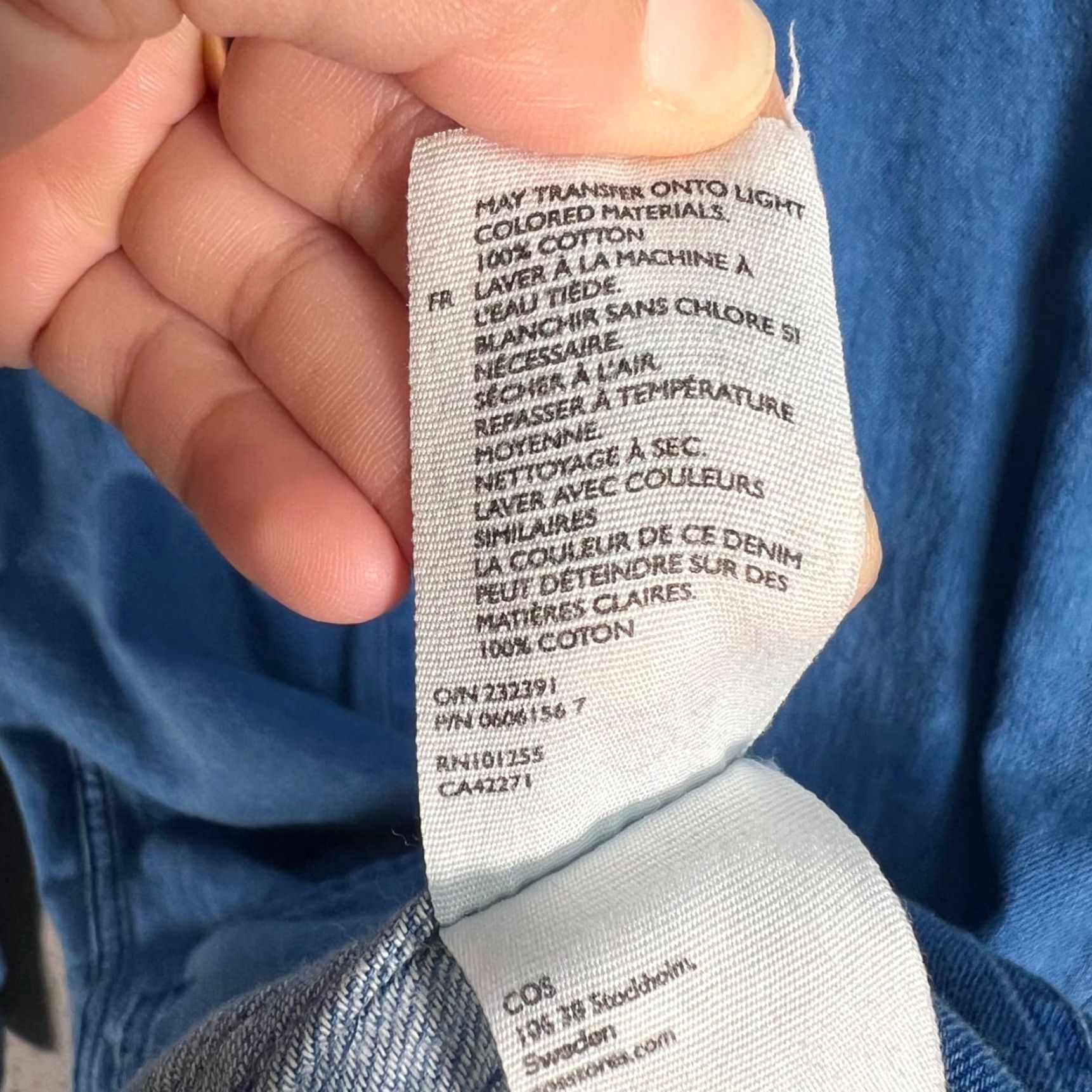 Cos COS Shirt Dress Women Oversized Denim Midi 2 Blue Cotton Button-Down Collared 2nd Hand/Natural Vintage No Mens Womens Girls Boys Size XS / US 0-2 / IT 36-38 - 4 Thumbnail