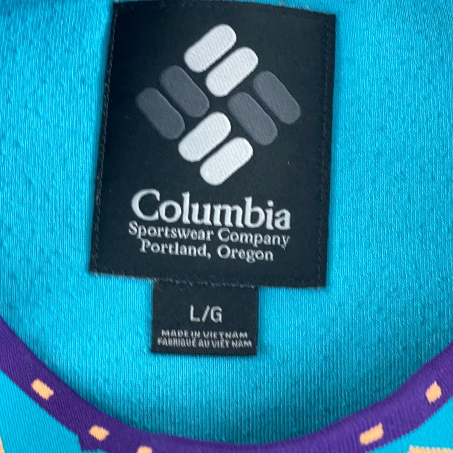 Altea Columbia Wapitoo Aztec Crewneck Fleece Pullover Men Large Teal Purple Outdoors Size US L / EU 52-54 / 3 - 2 Thumbnail