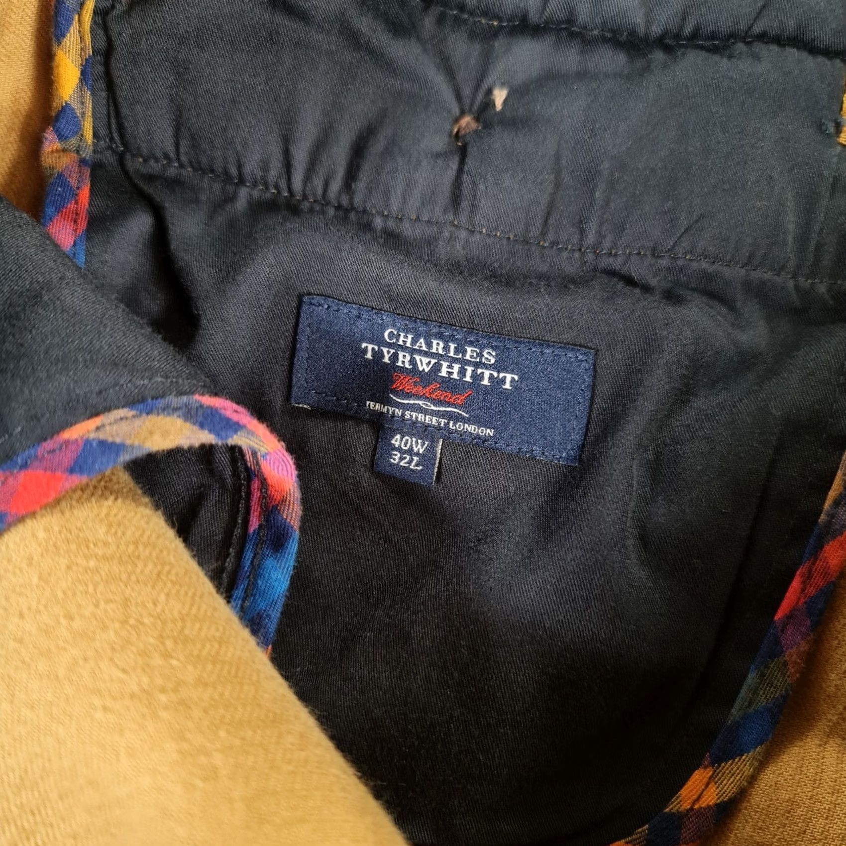Charles Tyrwhitt Charles Tyrwhitt Mens Corduroy Trousers Brown W40 L32 Classic Pants Casual Straight Pocket Men Size US 40 / EU 56 - 5 Thumbnail