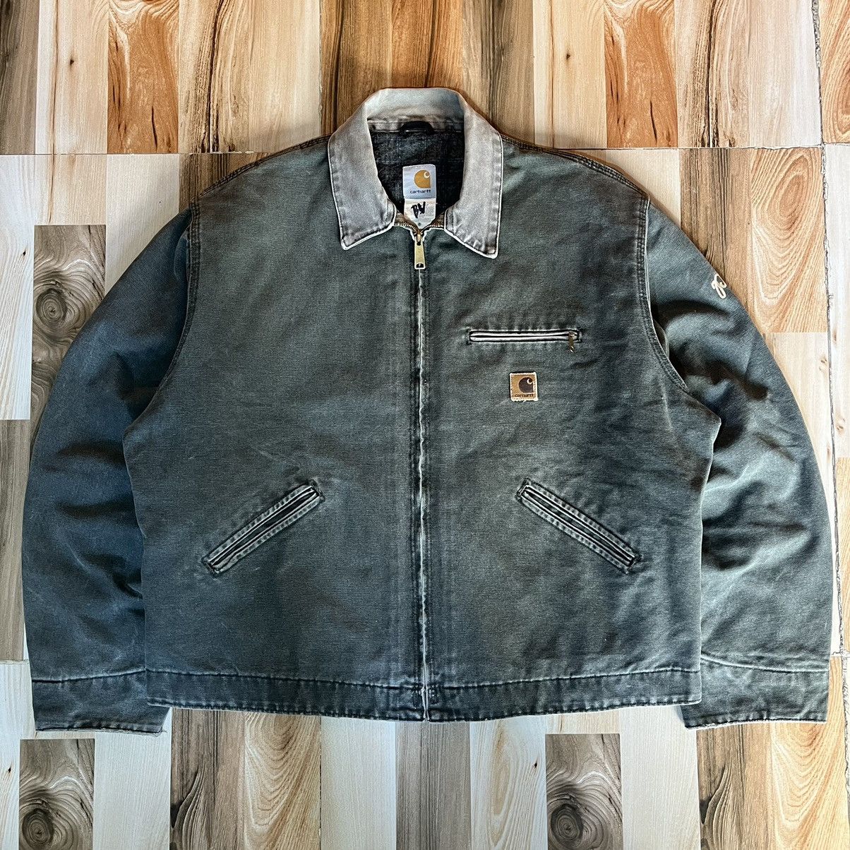 Vintage Crazy Vintage Faded 00s Carhartt Detroit Jacket J97 Moss | Grailed