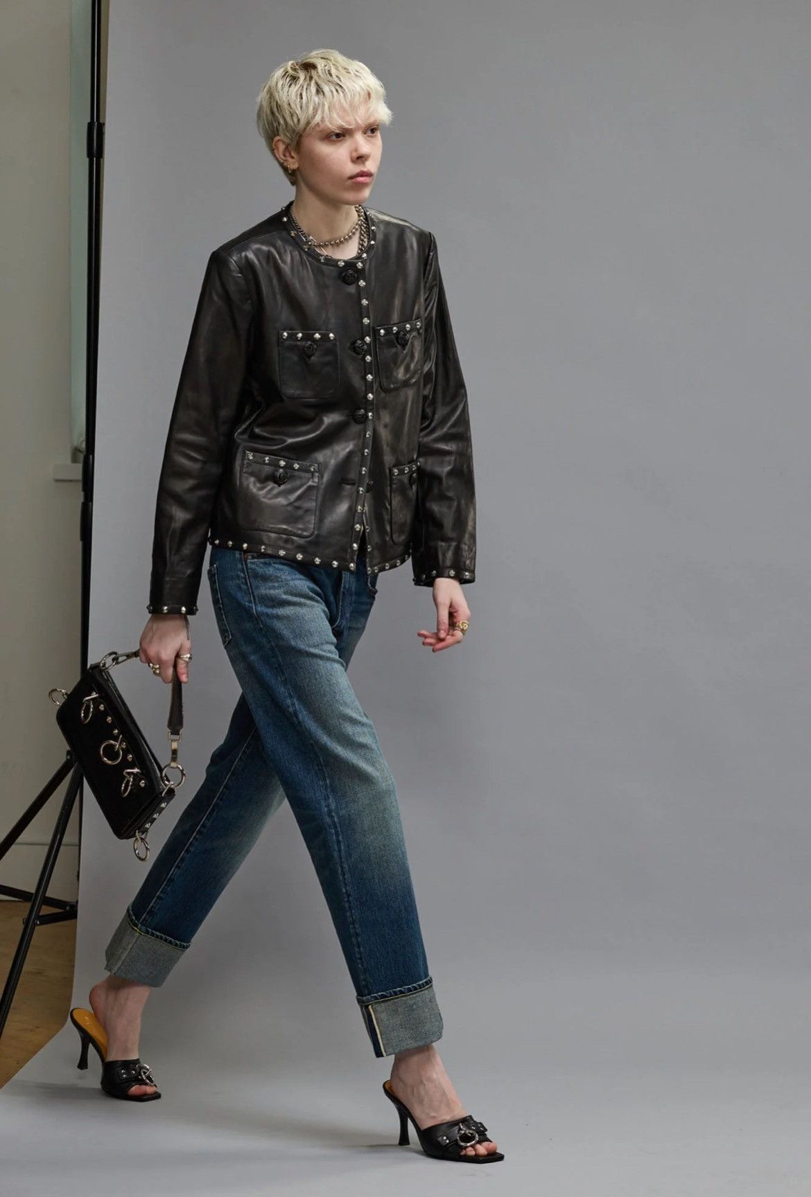 R13 Cropped Slouch Studded jacket. Small Size S / US 4 / IT 40 - 11 Thumbnail
