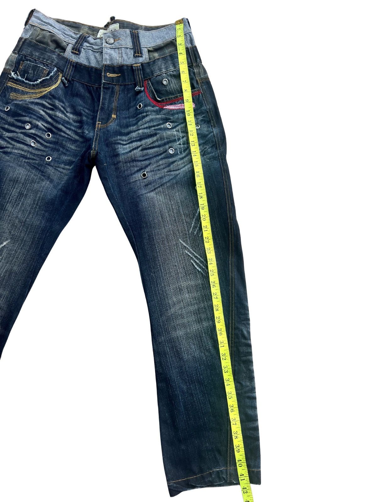 Vintage Y2K Archive Patchwork Distressed Denim Jeans Japanese Style Size US 32 / EU 48 - 9 Thumbnail