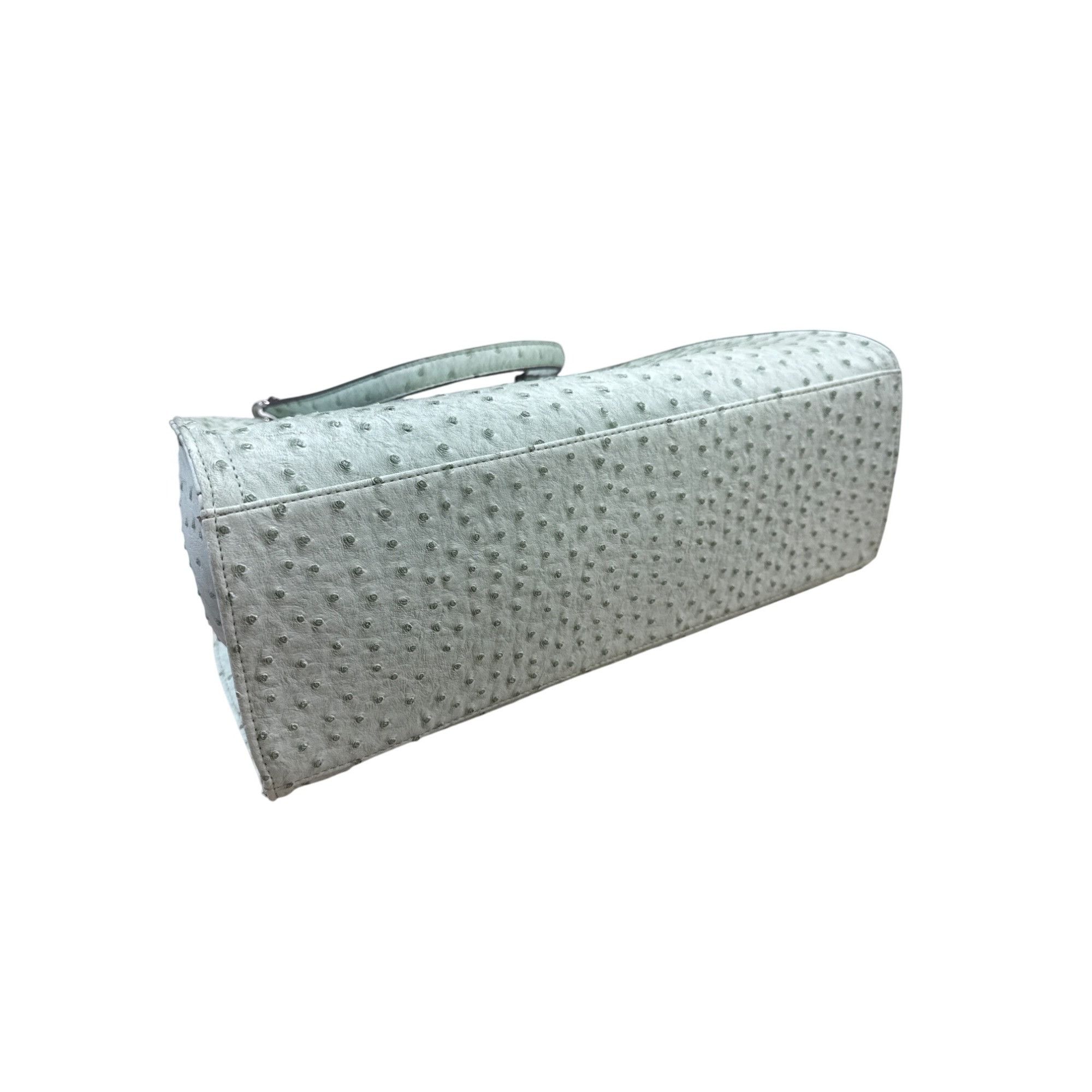 Designer Mondani NY Womens Mint Green Ostrich-Embossed Handbag Purse Size ONE SIZE - 7 Thumbnail