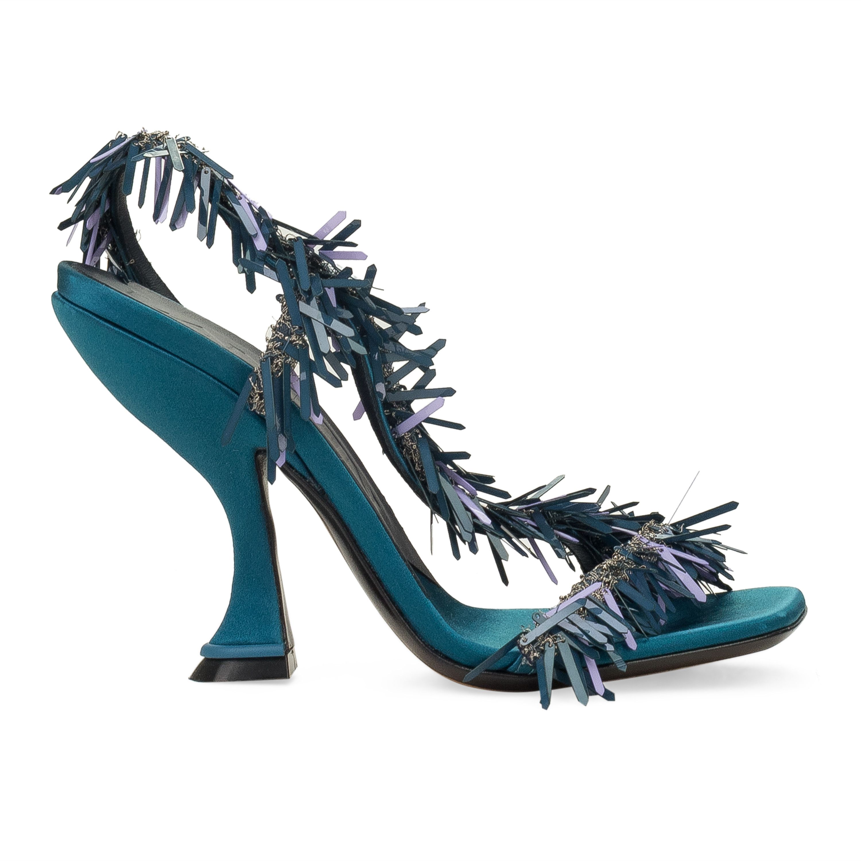 Lanvin BLUE/VIOLET RITA SANDAL 105 HEELS SIZE 36