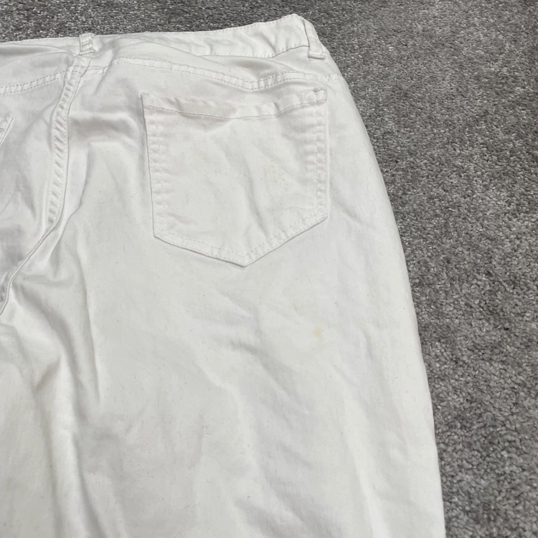 Vintage Ashley Stewart Jeans Womens 14 White High Rise Straight Lightweight 34x31 Size 36" / US 14 / IT 50 - 5 Thumbnail