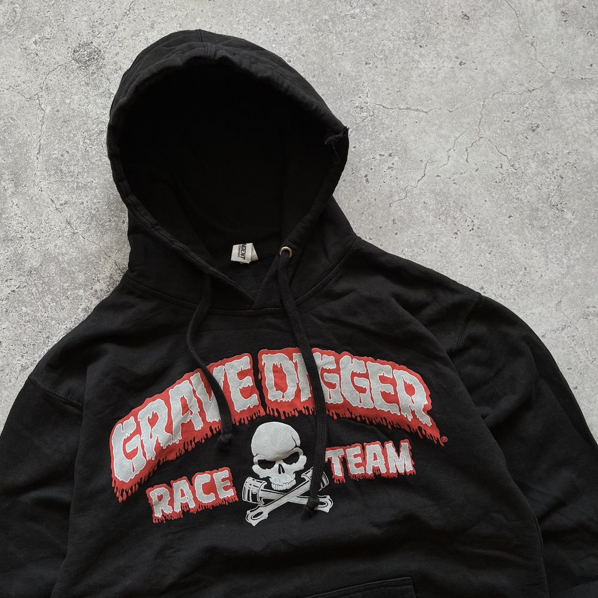 Vintage Grave Digger 00s Race Team Monster Jam Vintage Black Hoodie Size US M / EU 48-50 / 2 - 2 Thumbnail