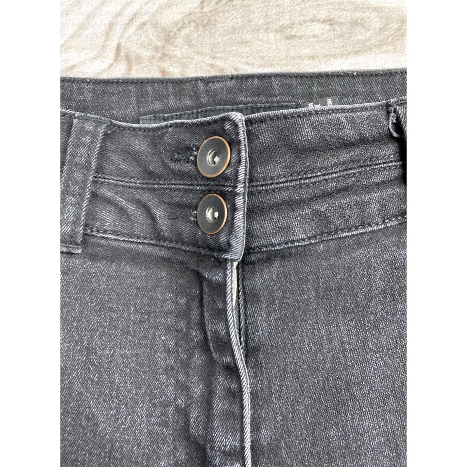 Vintage Long Tall Sally Jeans Sz 10 Black High Rise Denim 5-Pocket Pockets 32in Inseam Straight Womens Size 32" / US 10 / IT 46 - 3 Thumbnail