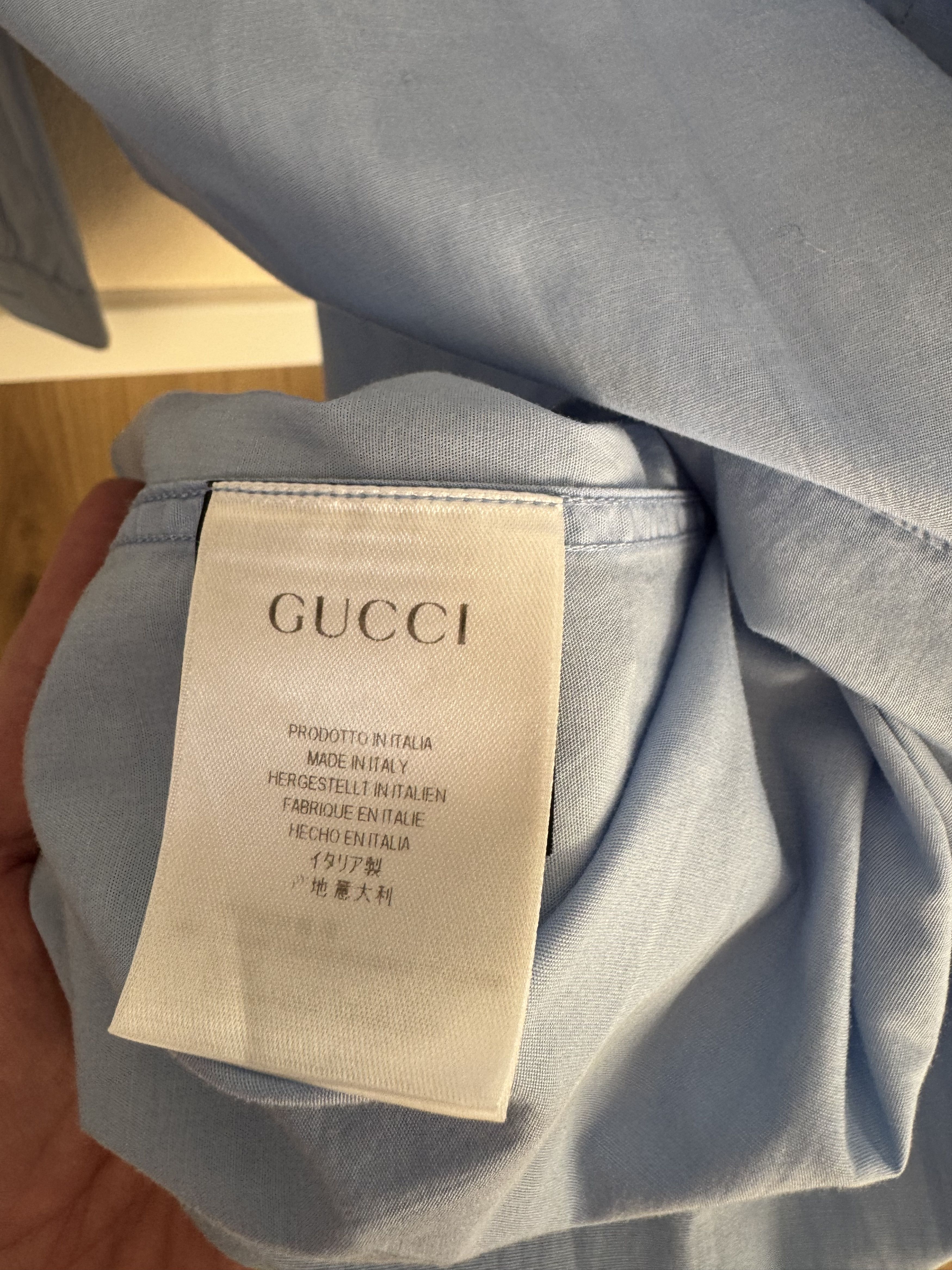 Gucci Gucci shirt with a striped collar Size US L / EU 52-54 / 3 - 6 Thumbnail