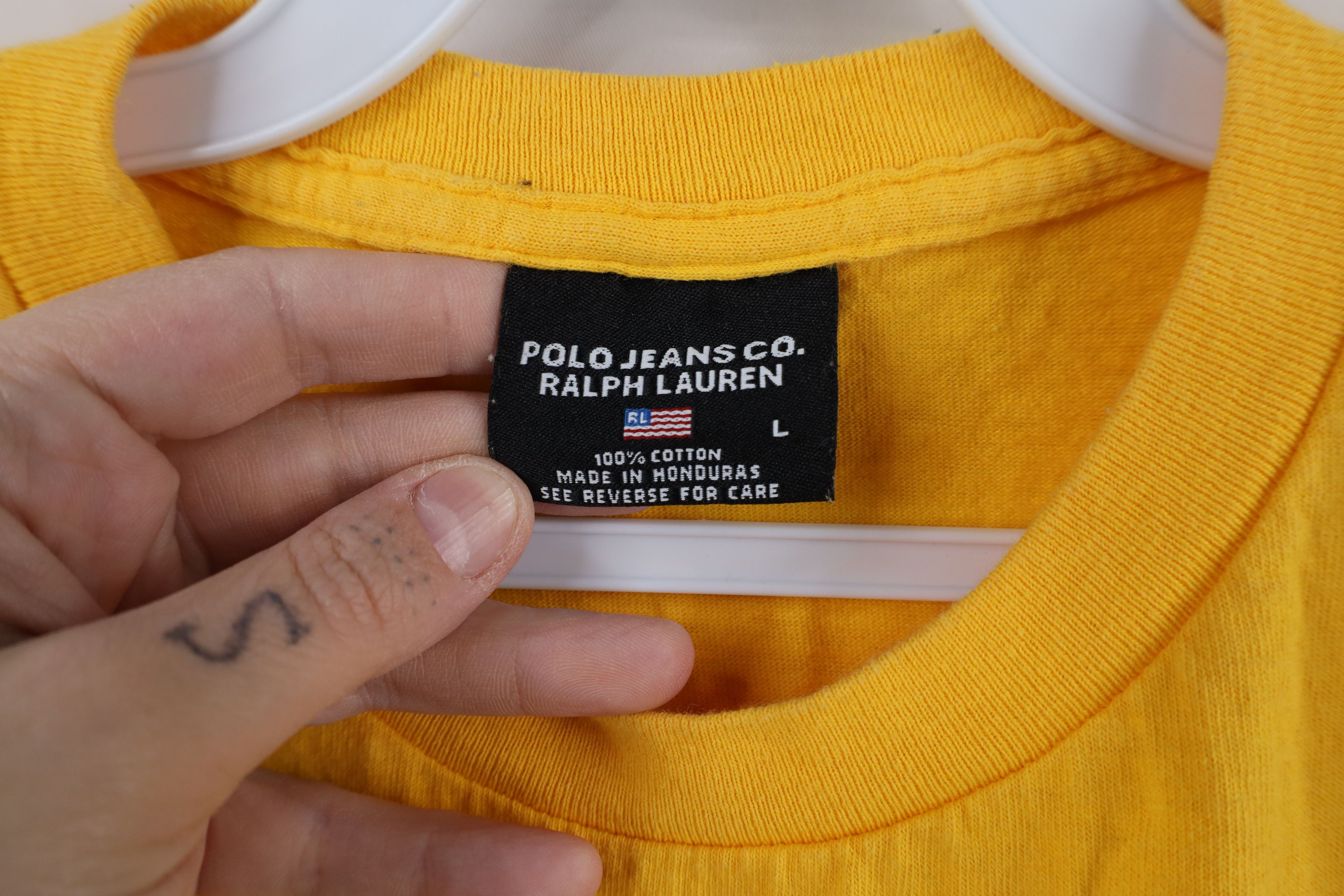 Ralph Lauren × Vintage Vintage 90s Ralph Lauren Spell Out Flag Short Sleeve T-Shirt Size US L / EU 52-54 / 3 - 10 Thumbnail