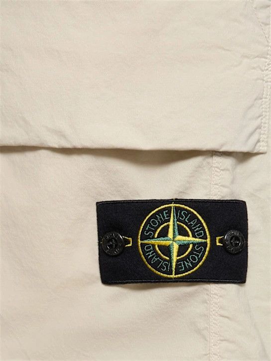 Stone Island o1lsvrm0425 Cotton Blend Logo Patch Shorts in Sand Size US 32 / EU 48 - 3 Thumbnail