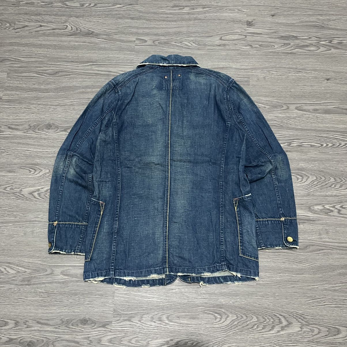 Levi's Vintage Clothing Distressed Blazer Denim Levi's Red Loop Big Pocket Designer Size US XL / EU 56 / 4 - 6 Thumbnail
