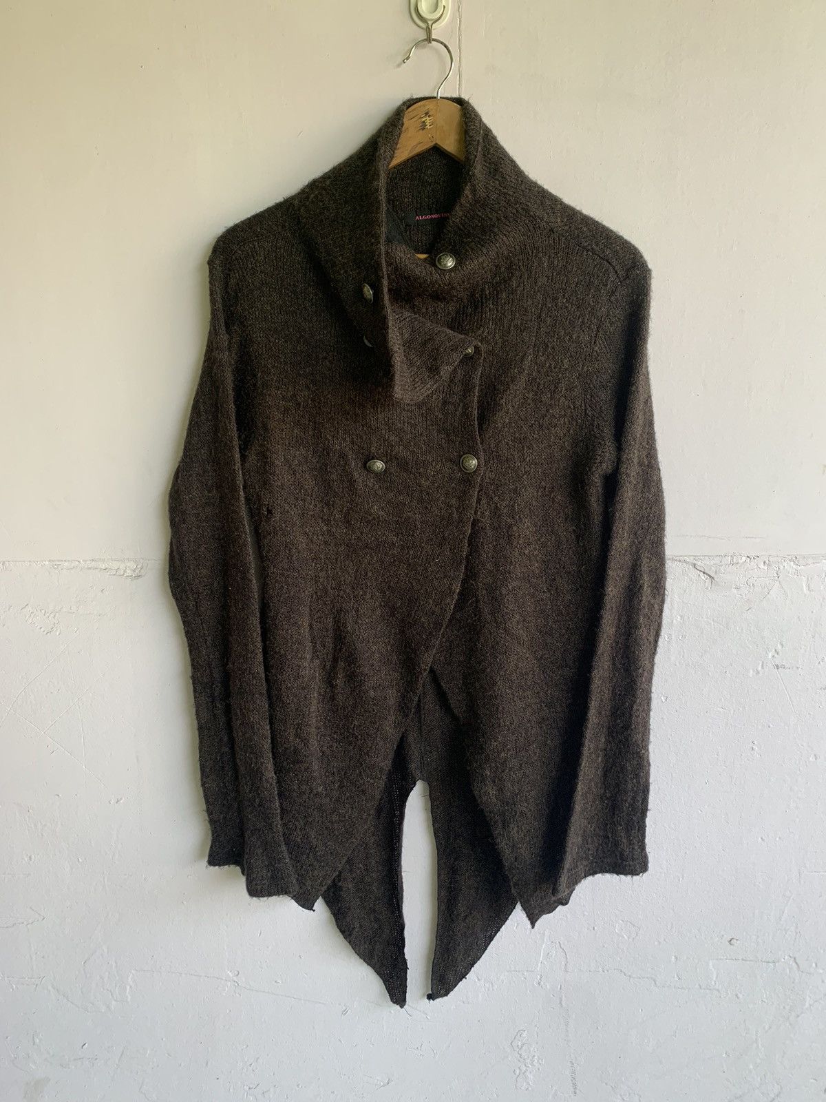 Tornado Mart 💥Vtg Japanese Fashion Designer Algonquin Knitwear Cardigan Size S / US 4 / IT 40 - 1 Thumbnail