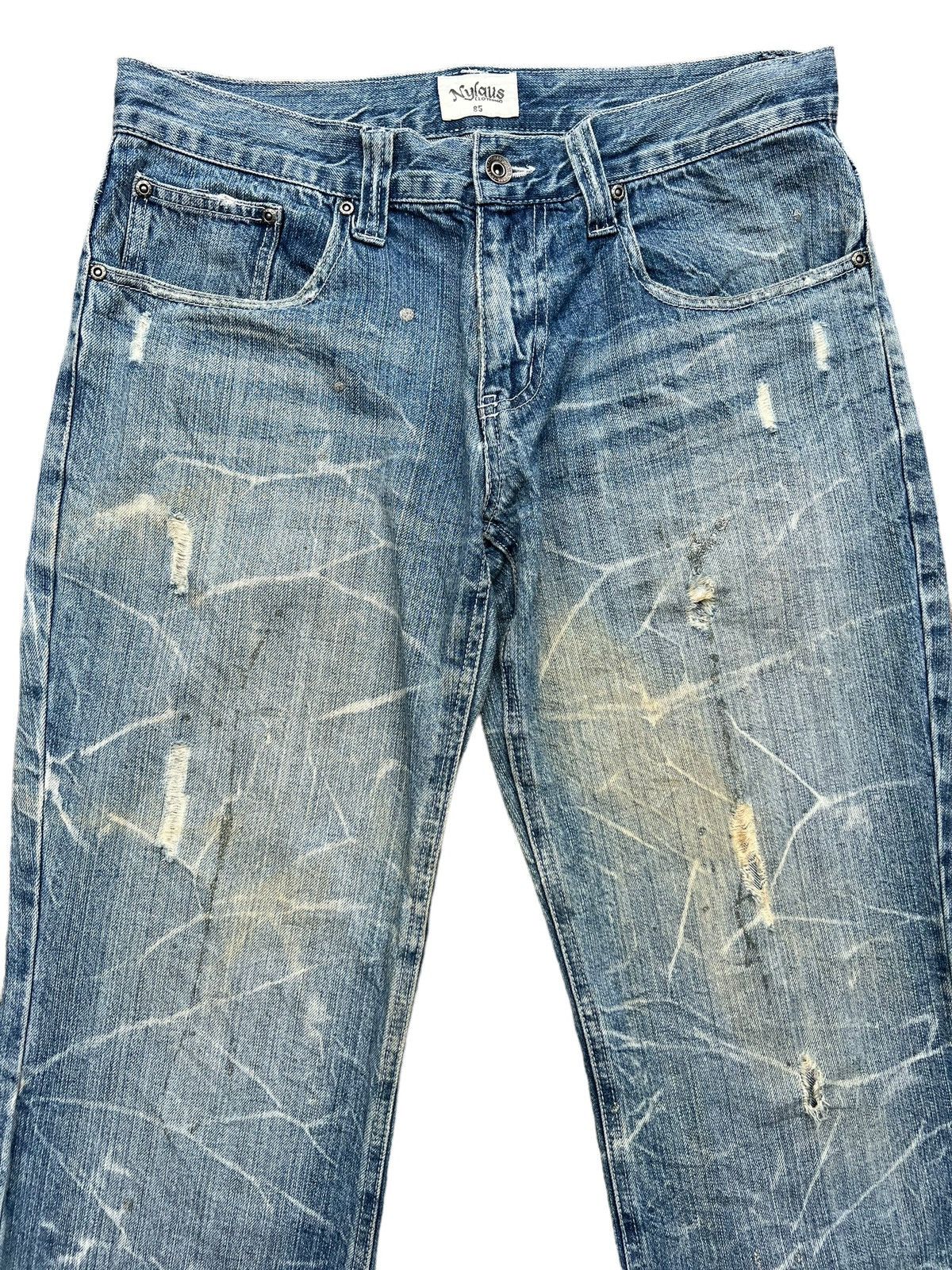Japanese Brand Nylaus Japan Distressed Lowrise Flare Denim Jeans 34x31 Size US 34 / EU 50 - 4 Thumbnail